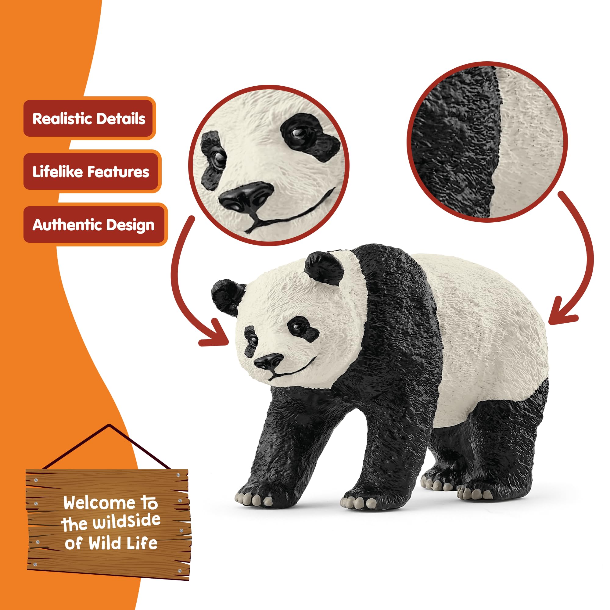 Schleich 14885 Giant Panda Figurine - Wildlife Animal Play Figure for Ages 3+ 10