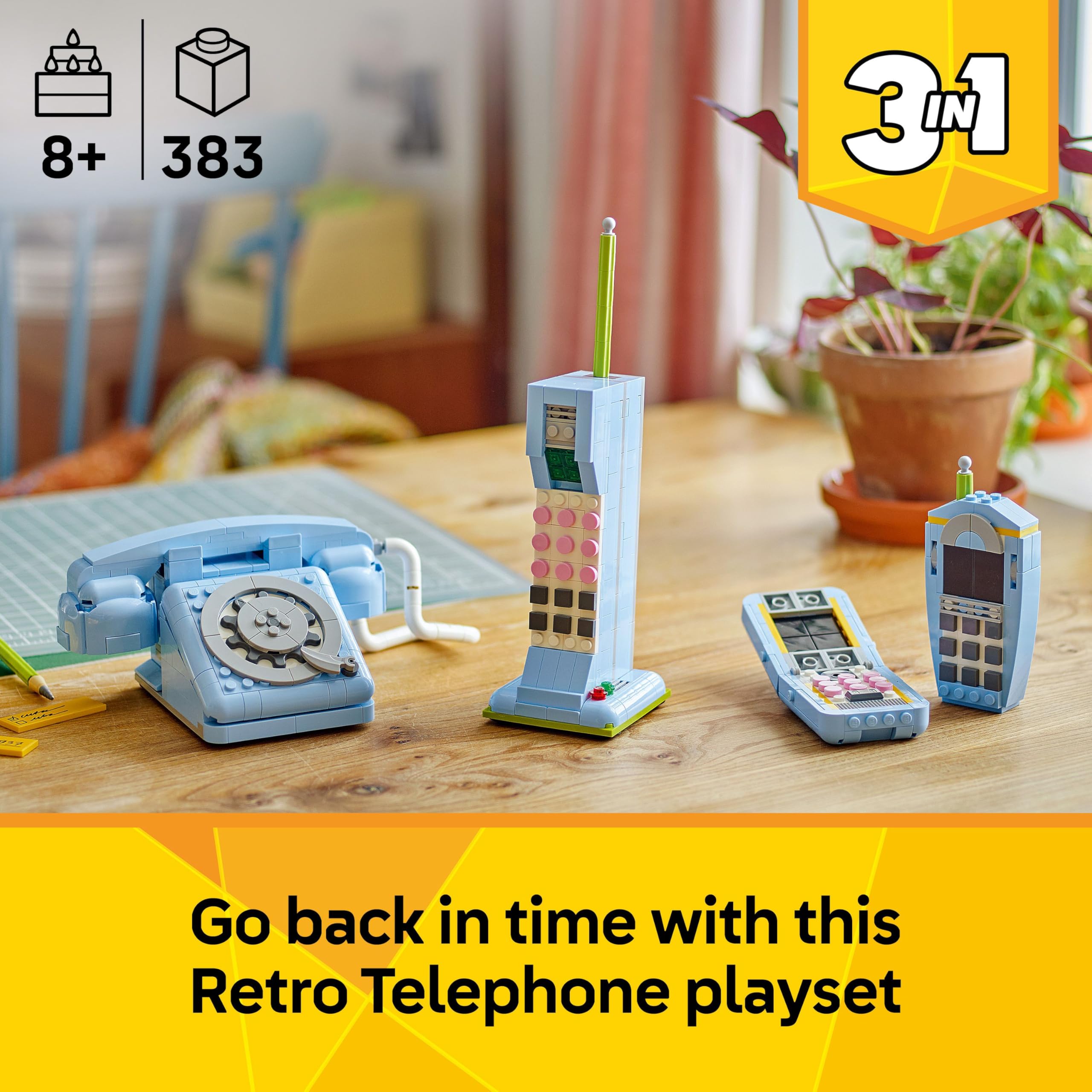 LEGO Creator 3in1 Retro Telephone 31174 Building Set | 3 Models in 1 | Ages 8+ 2