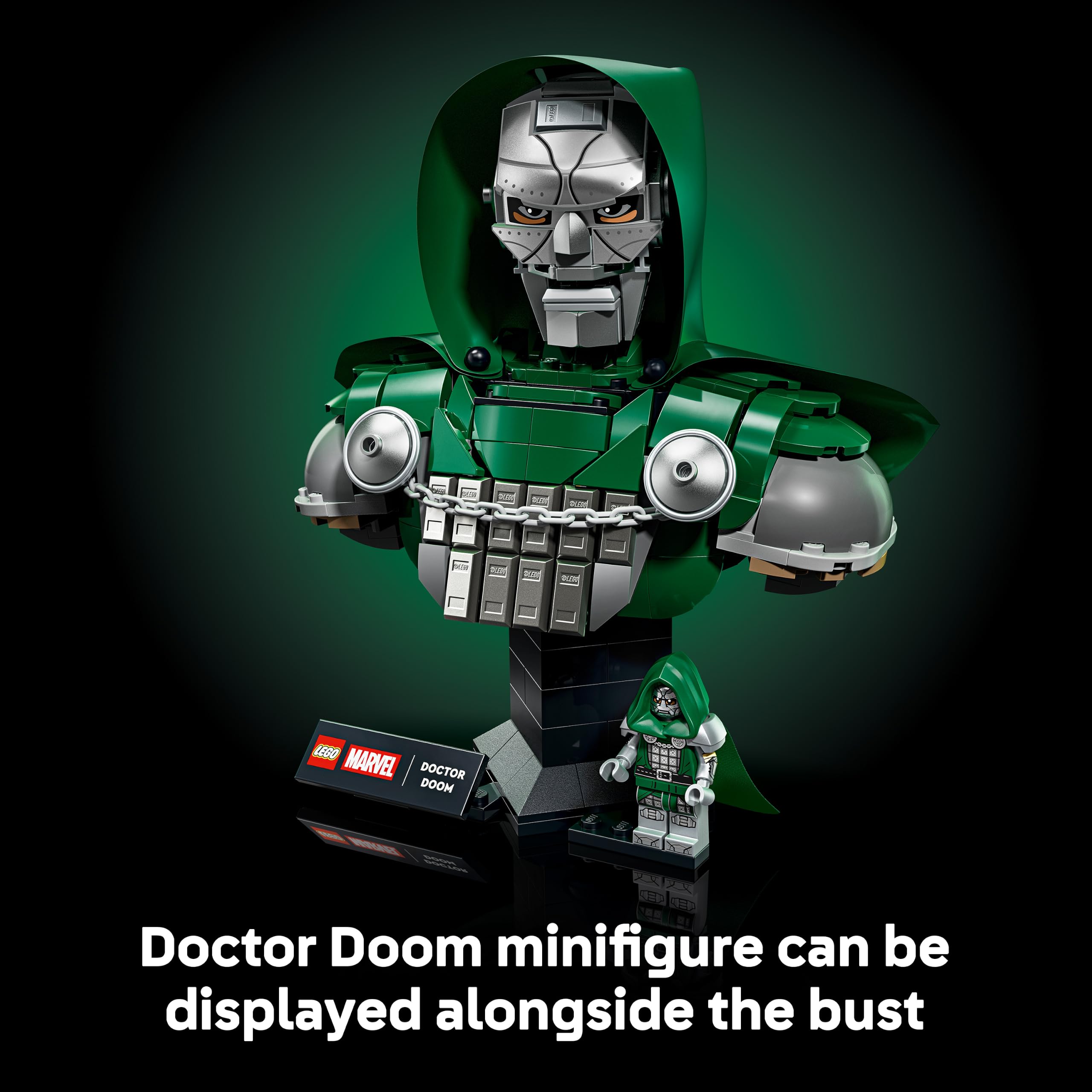 LEGO Marvel Doctor Doom Bust 76345 - Display Model Kit for Adults | Collectible Minifigure & Nameplate | 18+ Age Range 5