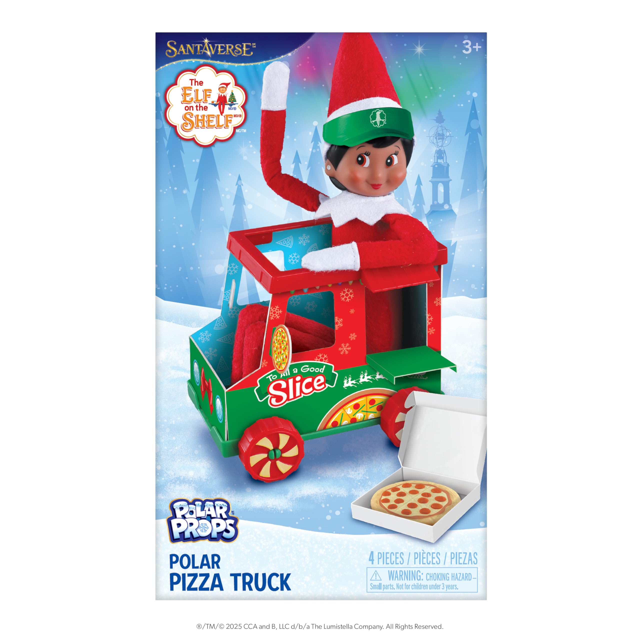 The Elf on the Shelf Polar Props Polar Pizza Truck - Holiday Playset for 3 Years and Up 6