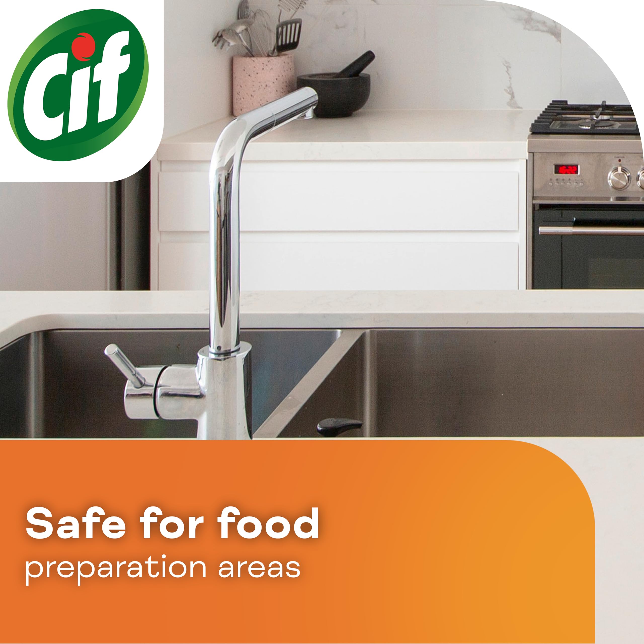 Cif Cleanboost Kitchen Spray - 100% Tough Grease Removal | 700 ml | Orange Scent 6