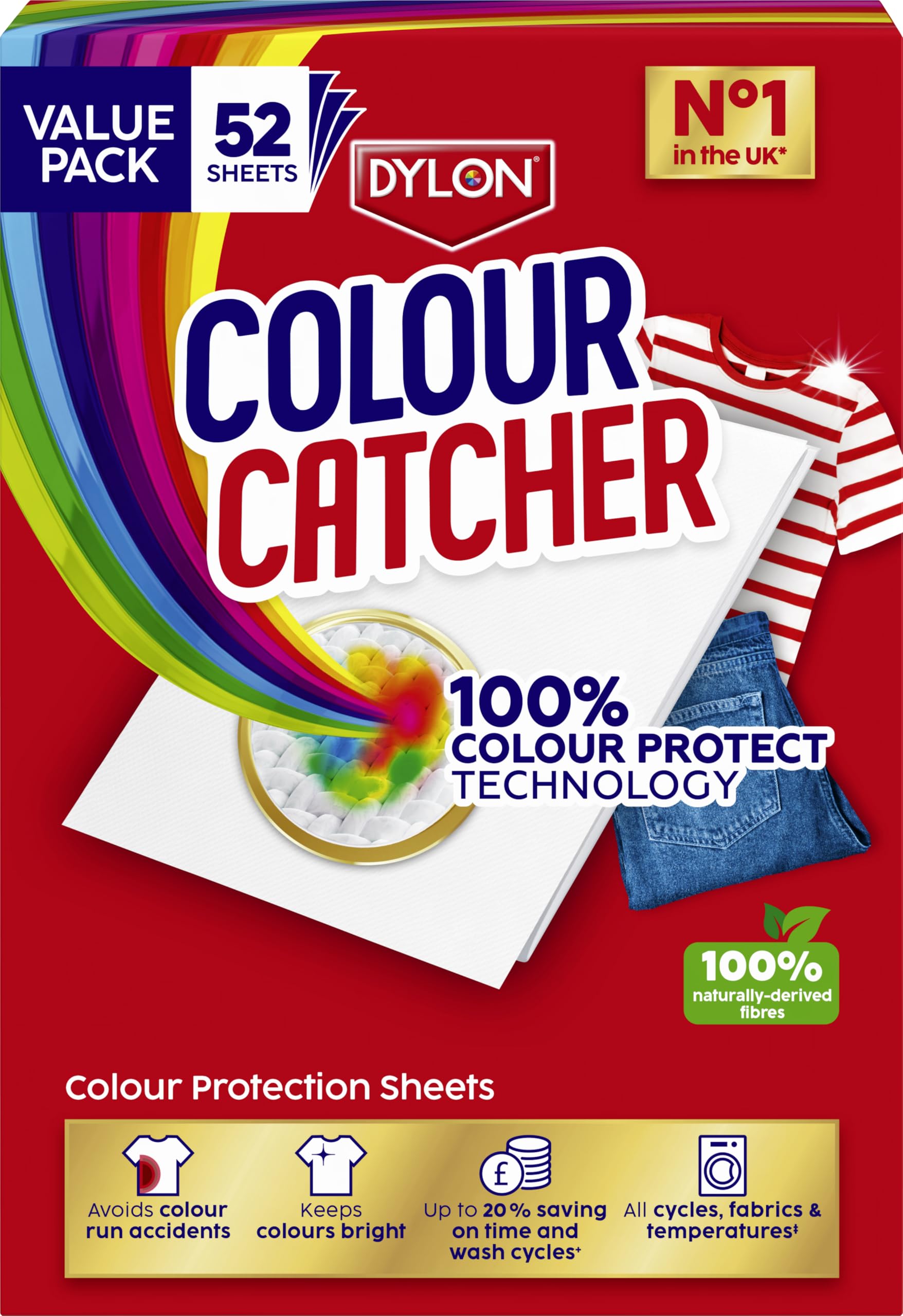 Colour Catcher Colour Protection Sheets - Prevents Colour Run | 52 Sheets 1