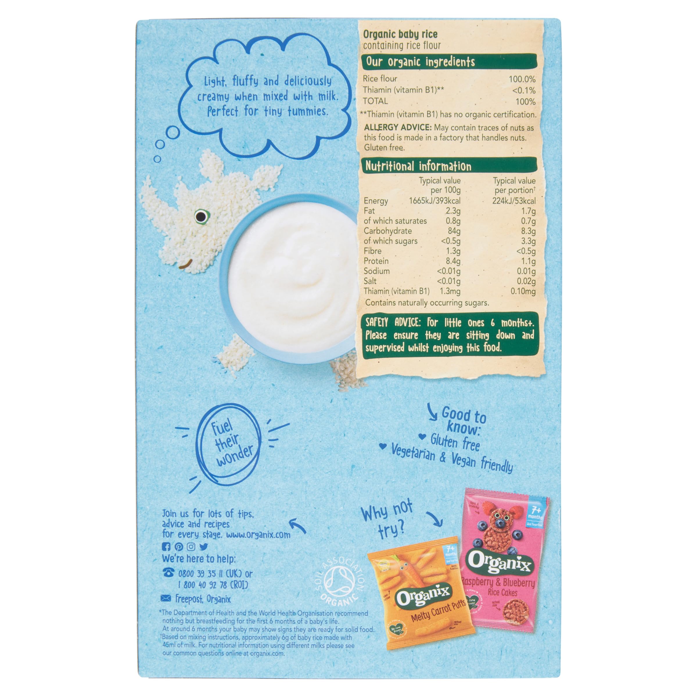 Organix Baby Rice Organic Weaning Snack for 6+ Months - 100g (Pack of 5) 3