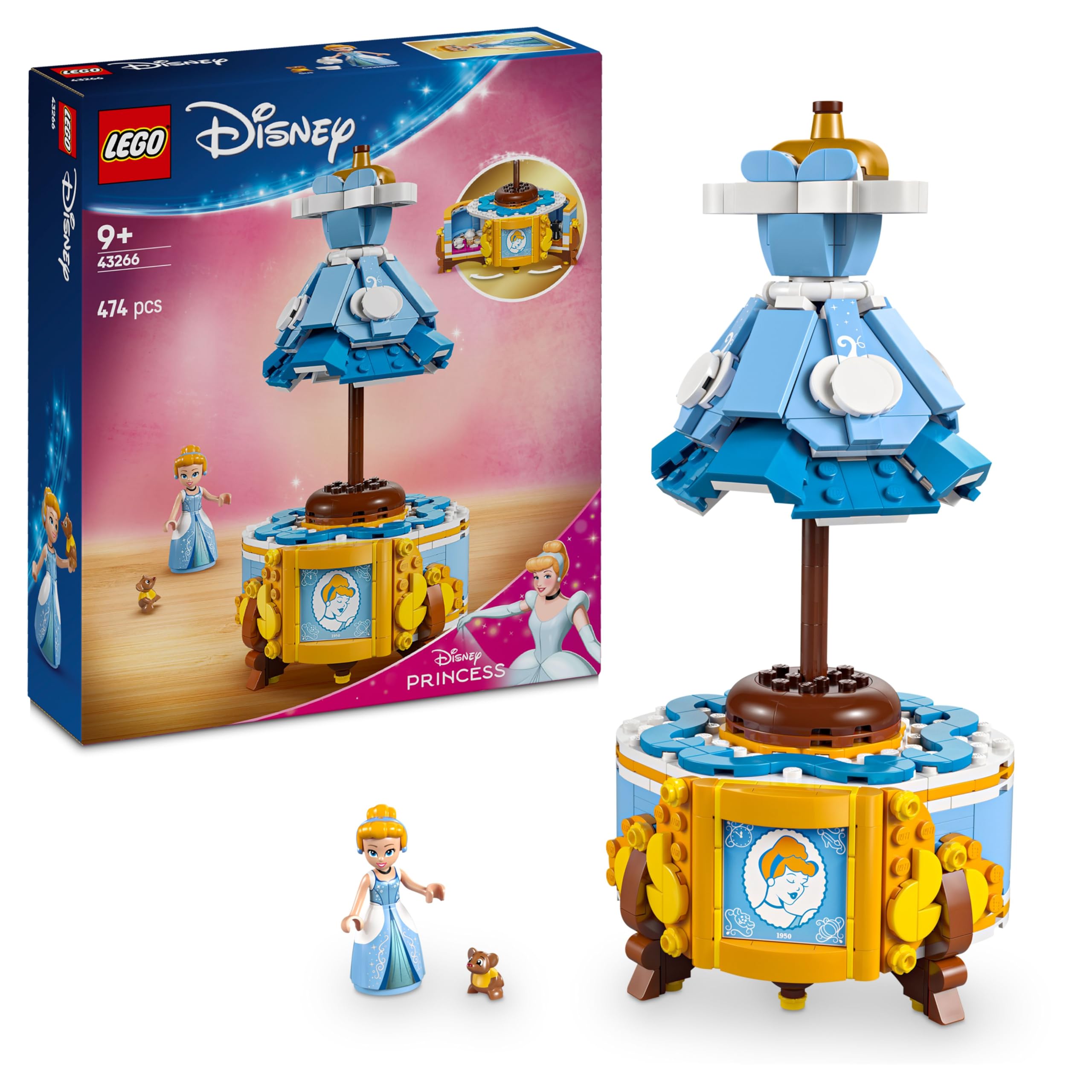 LEGO Disney Princess Cinderella's Dress Building Set - 474-Piece Toy for Ages 9+ 9