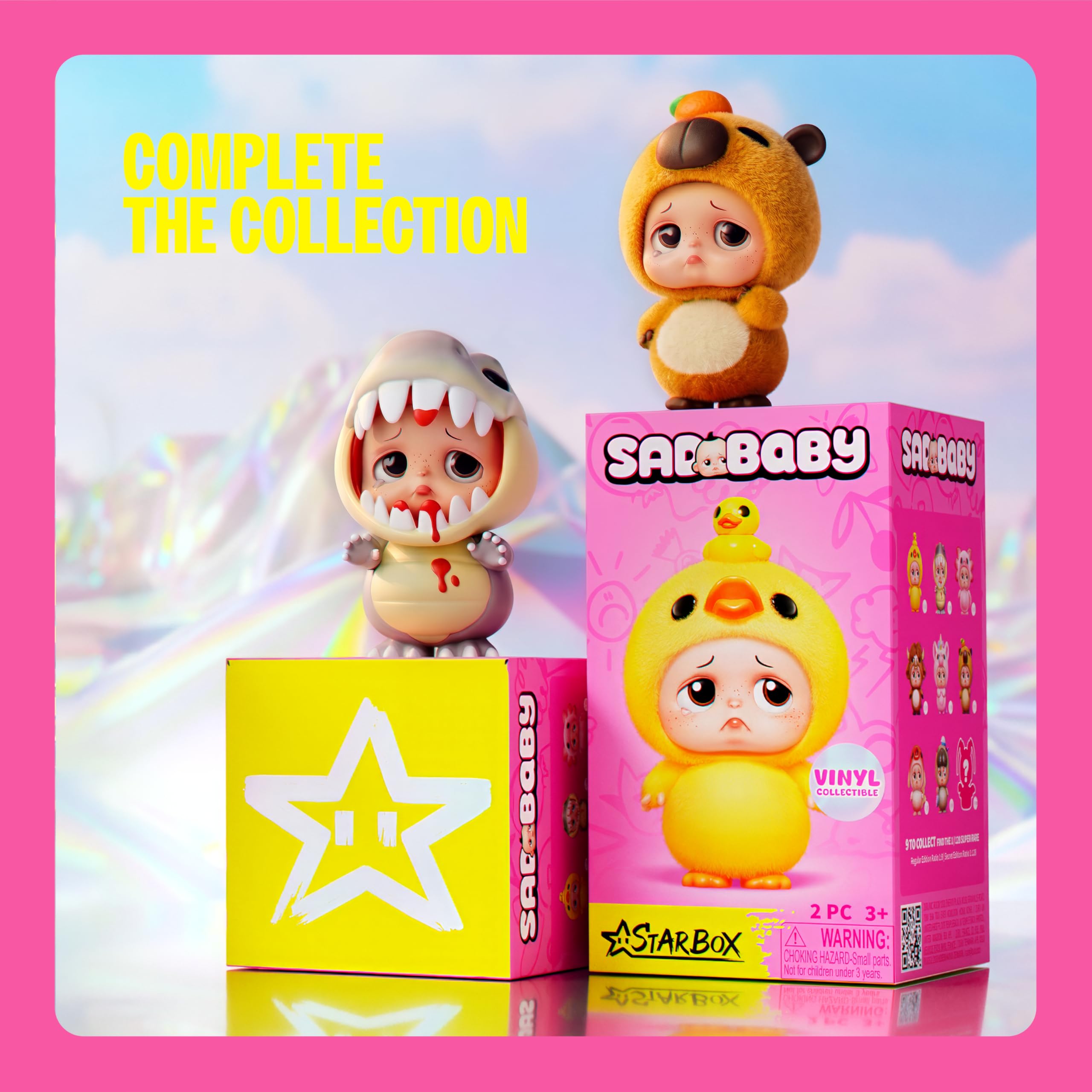 STARBOX Sad Baby Animals Series 1 Blind Box Collectible Figurine | Hand-Sized | Plastic | Ages 3+ 7
