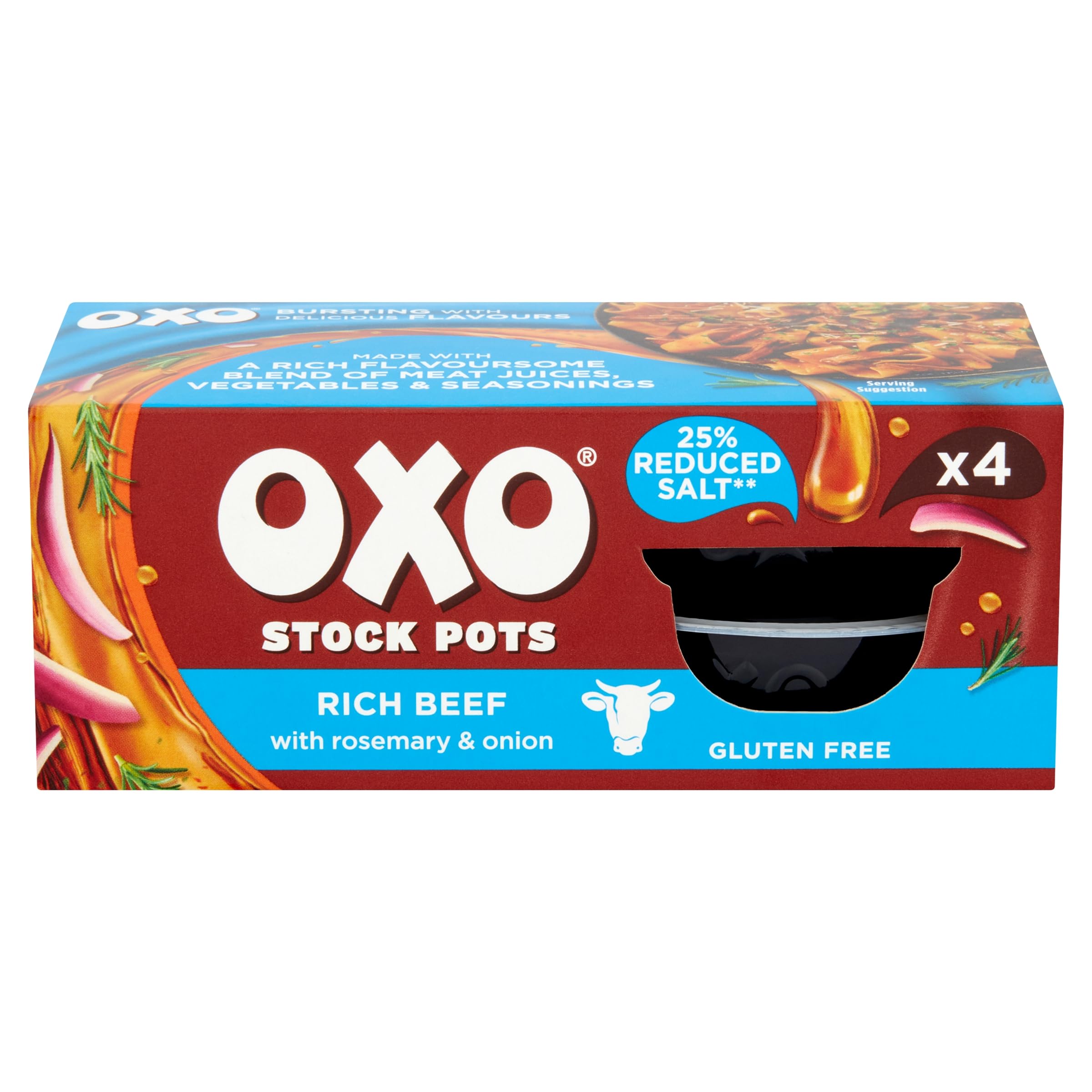 OXO Reduced Salt Beef Stock Pots - Rich Flavour, 25% Less Salt | Gluten-Free 4