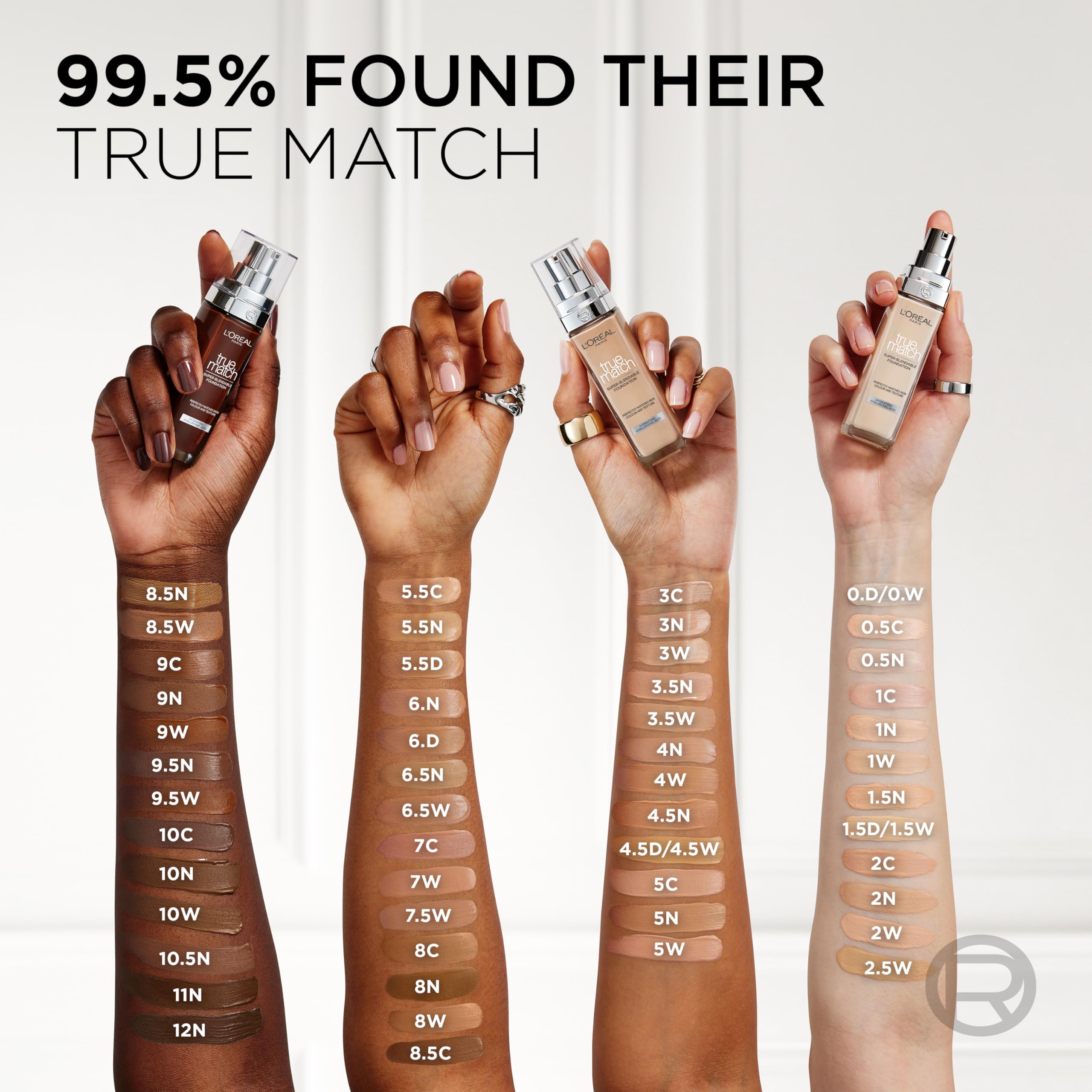 L'Oréal Paris True Match Liquid Foundation - Skincare Infused with Hyaluronic Acid, SPF 16, 5C Rose Sand, 30 ml 8