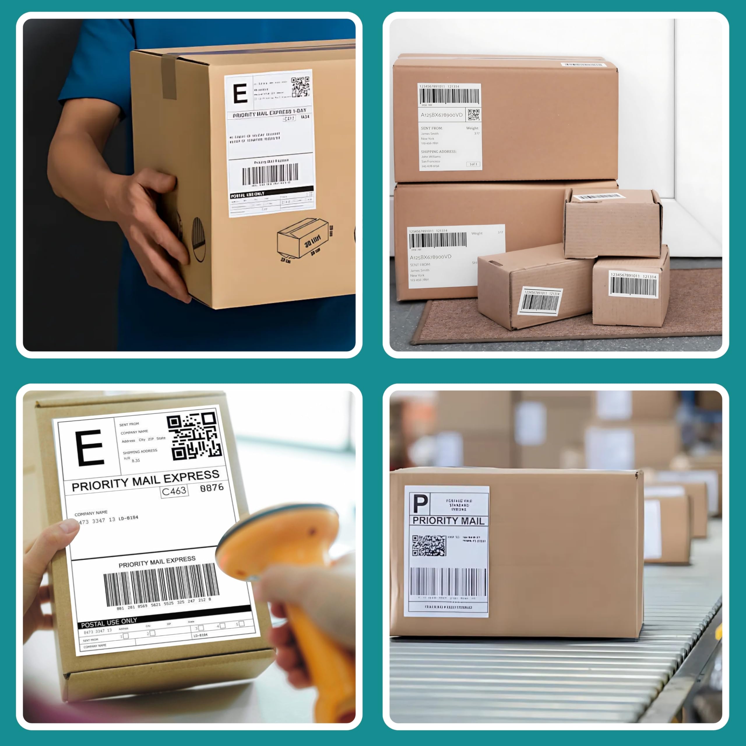 Double Dragon Thermal Shipping Labels - 104mm x 159mm, 220 Labels/Roll, Waterproof & Scratch-Proof | S0904980 3