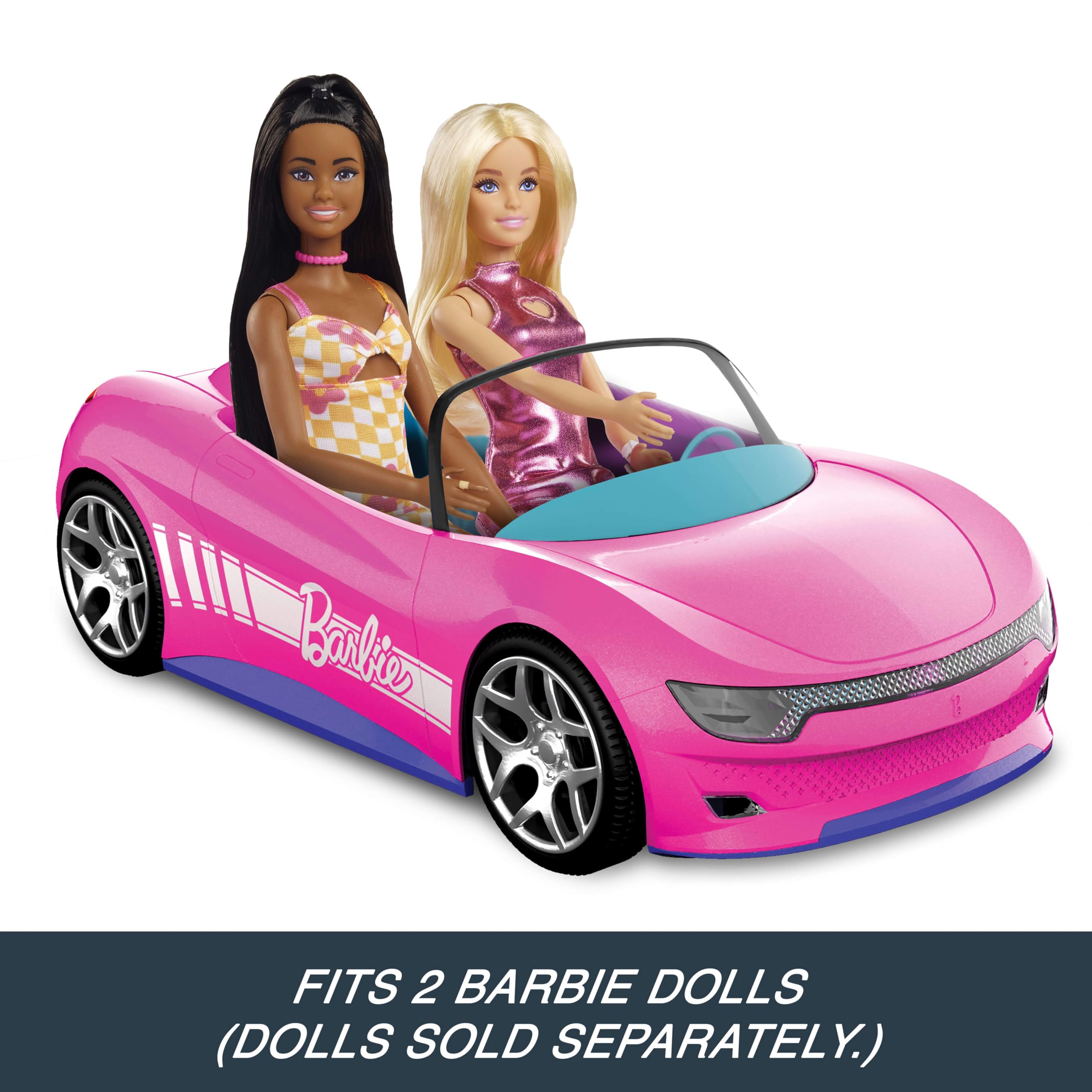 Hot Wheels Barbie RC Convertible - Pink, 2-Doll Capacity, Ages 4+ 6