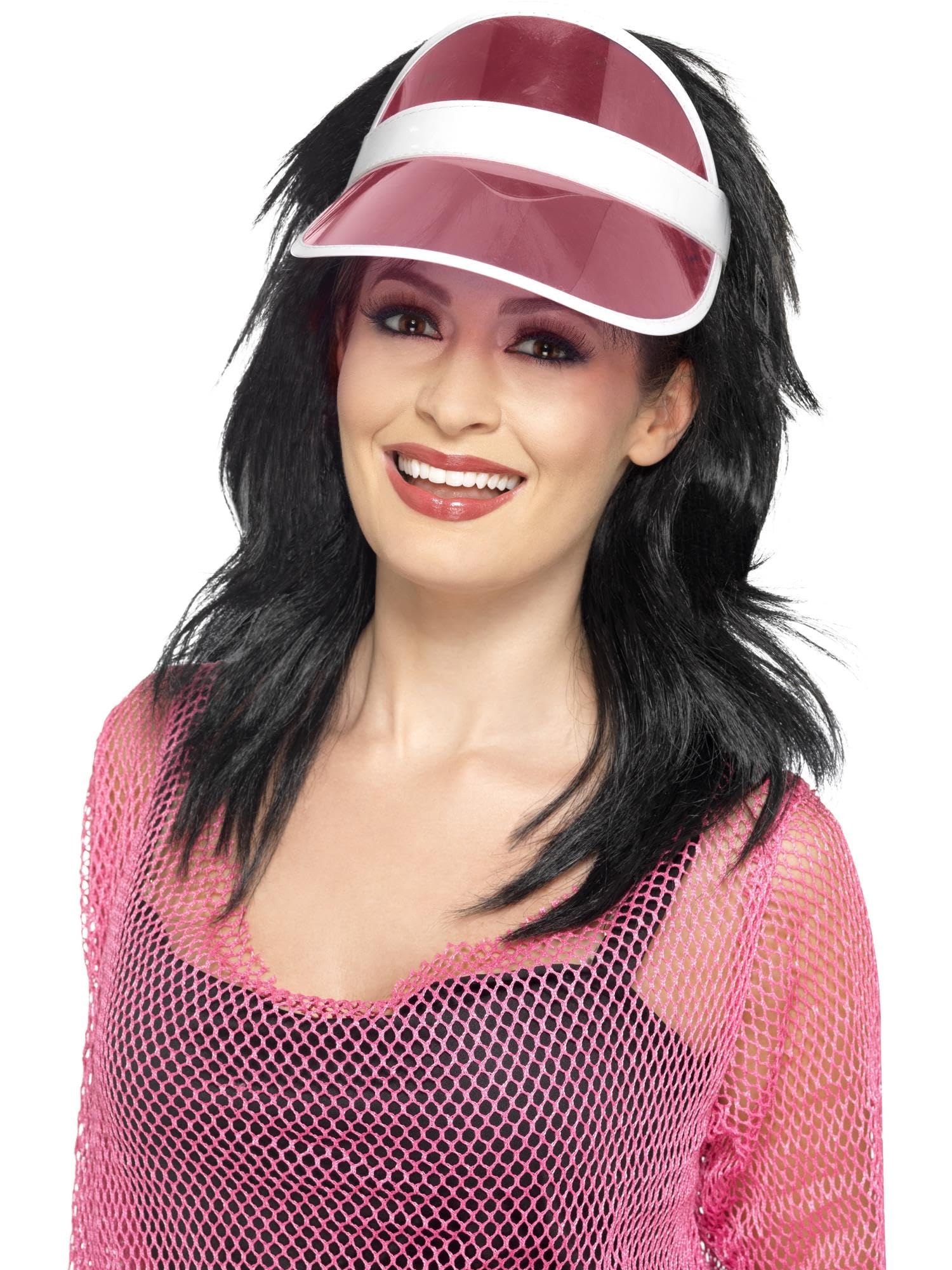 Smiffys 80s Sun Visor - Pink, One Size 1