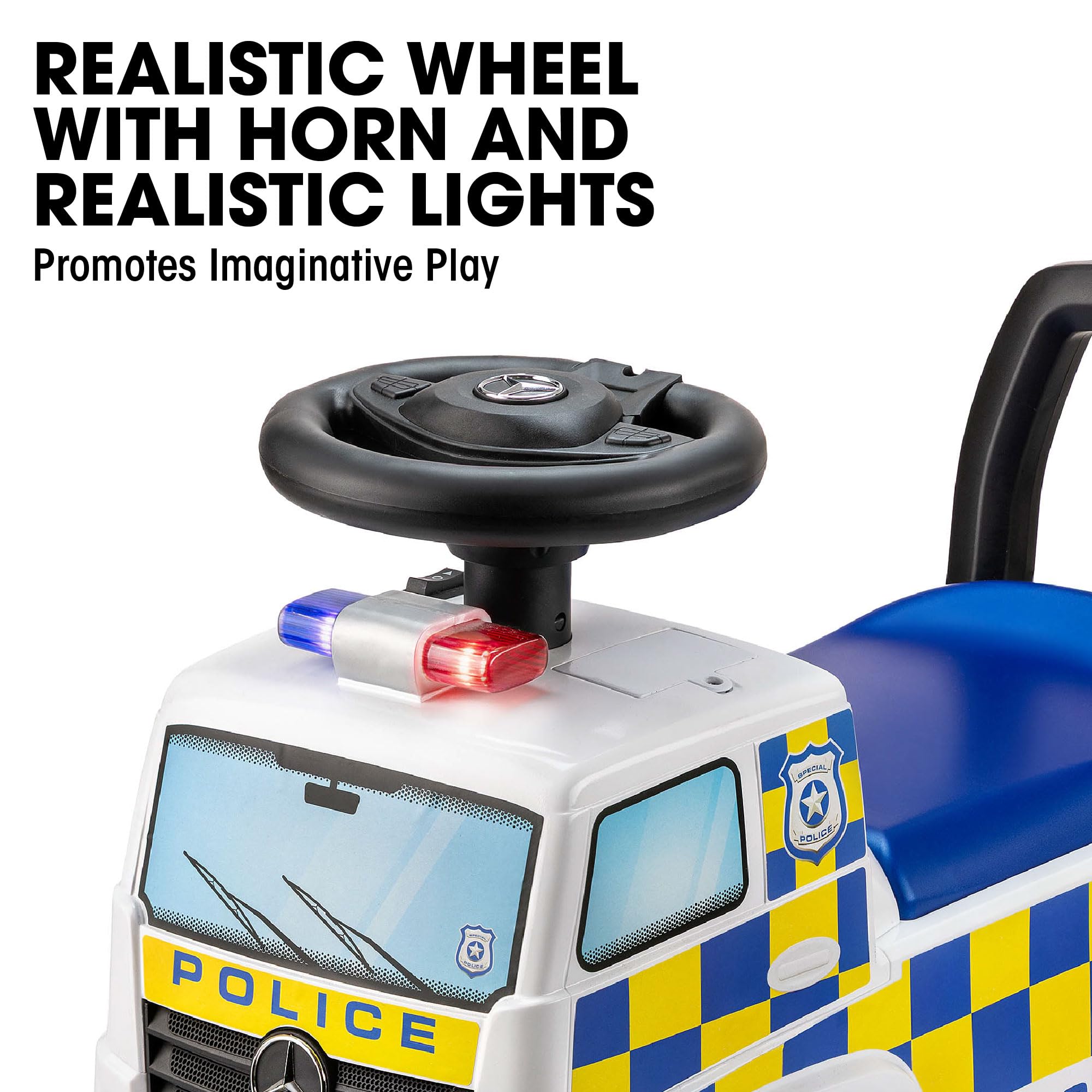 Xootz Mercedes Benz Police Foot to Floor Ride On for Toddlers 18 Months+ 5