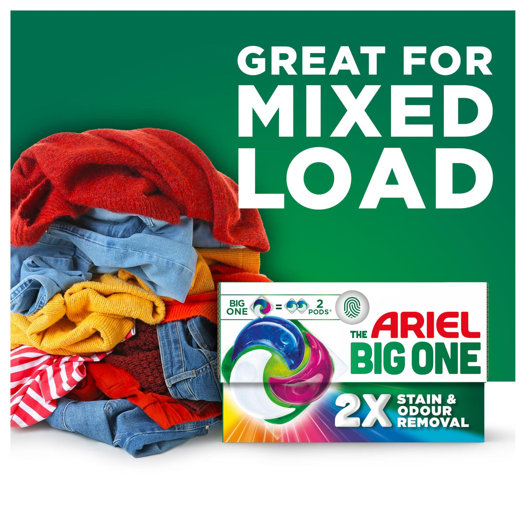 Ariel The Big One PODS Laundry Capsules, 35 Washes, Colour – 2X Stain & Odour Removal