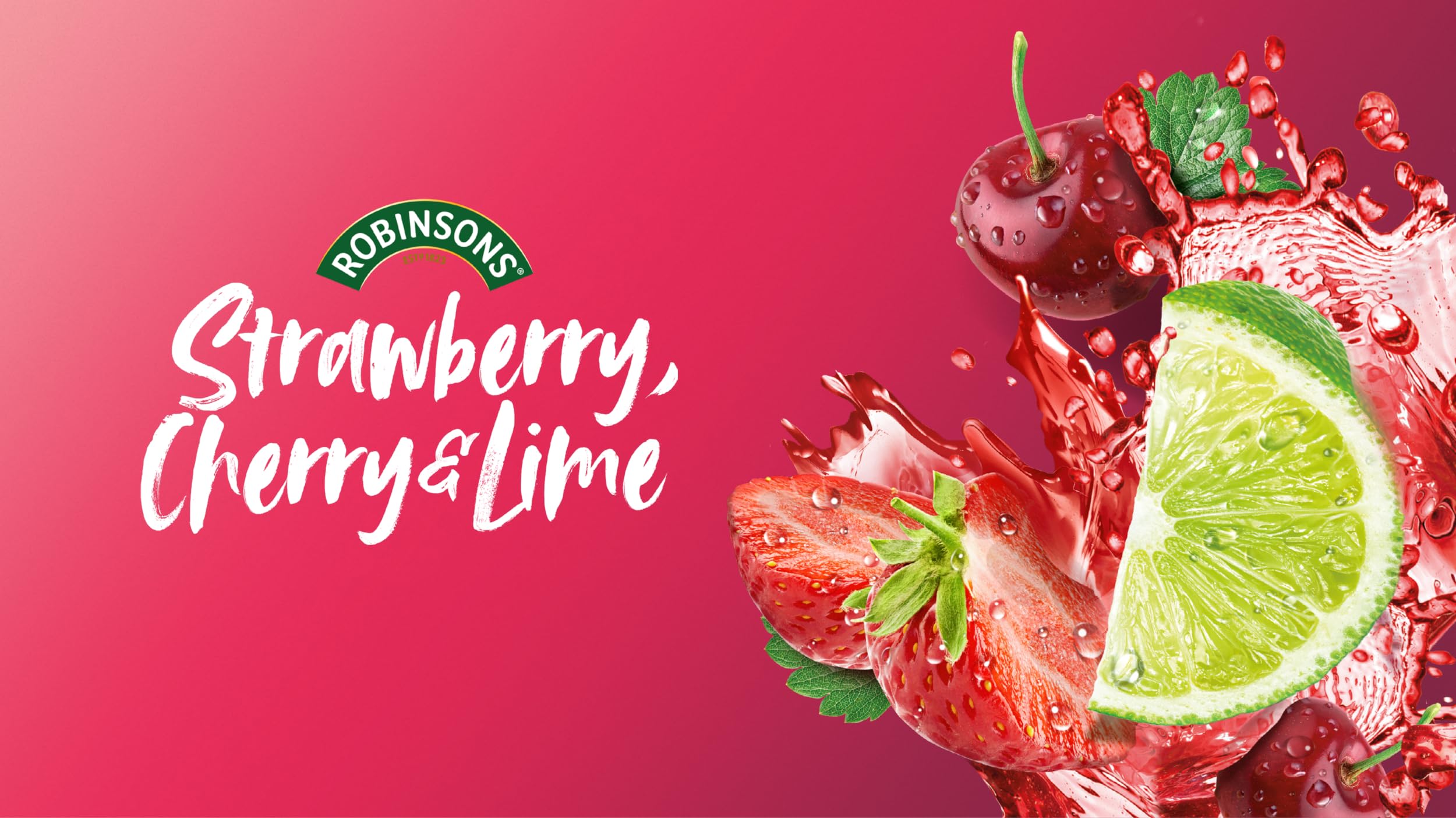 Robinsons Fruit Creations Real Fruit Squash Strawberry, Cherry & Lime | 1L Squash | No Added Sugar 3