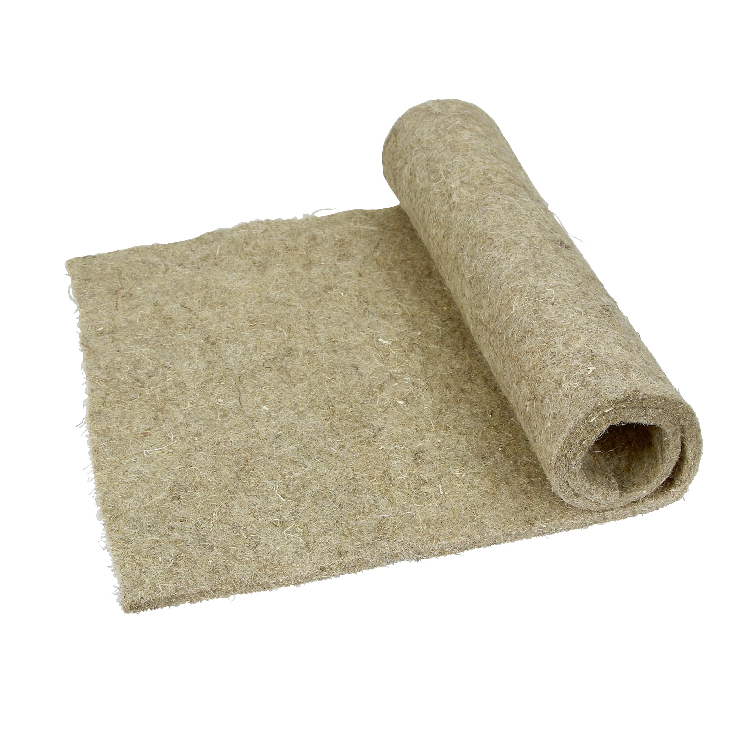Kerbl Pet Hemp Rodent Mat - Natural Cage Liner | 40 x 25 x 1 cm | Absorbent