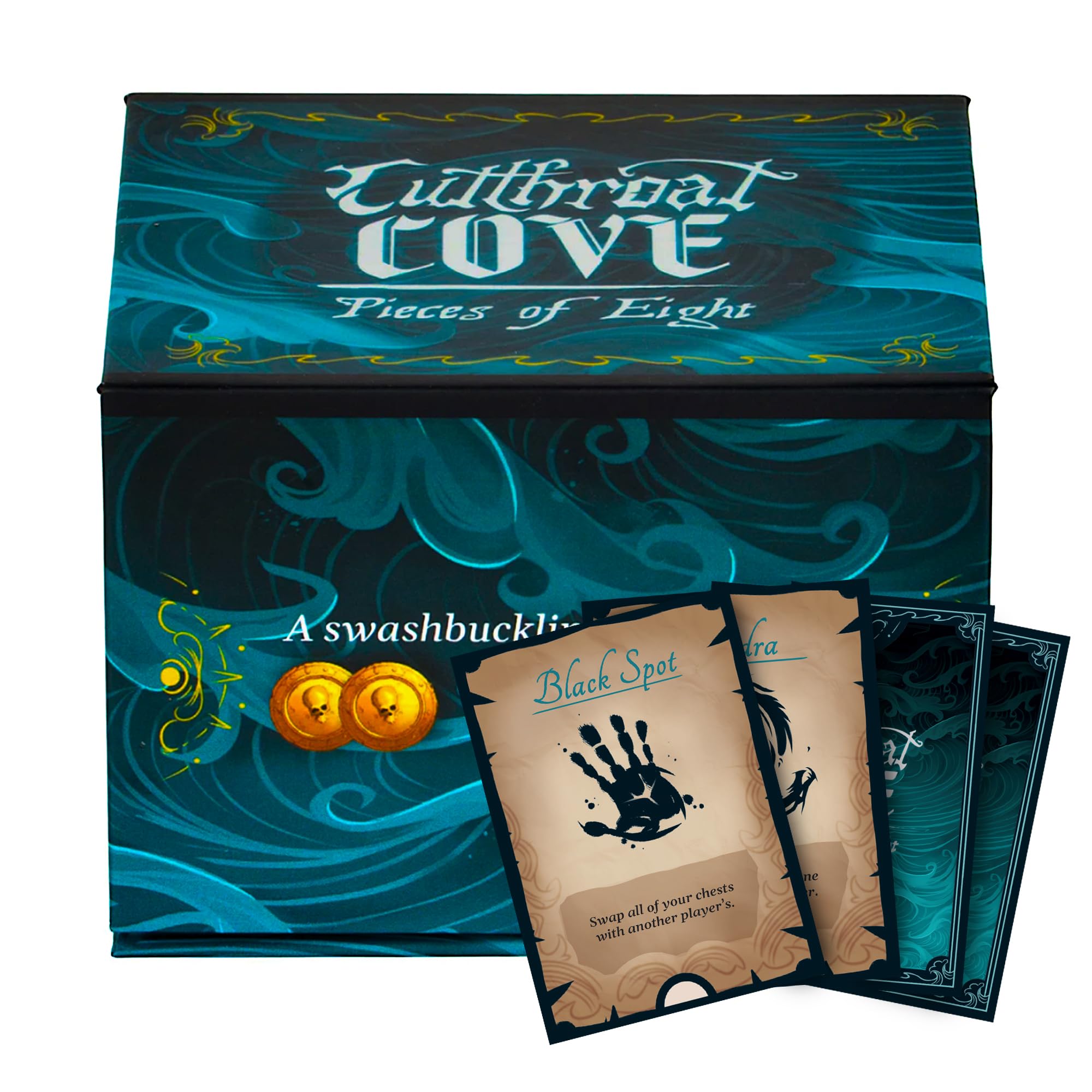 ZERO STRATEGY GAMES Cutthroat Cove: Pieces of Eight Card Game | 2-4 Players | 10-15 Min Playtime