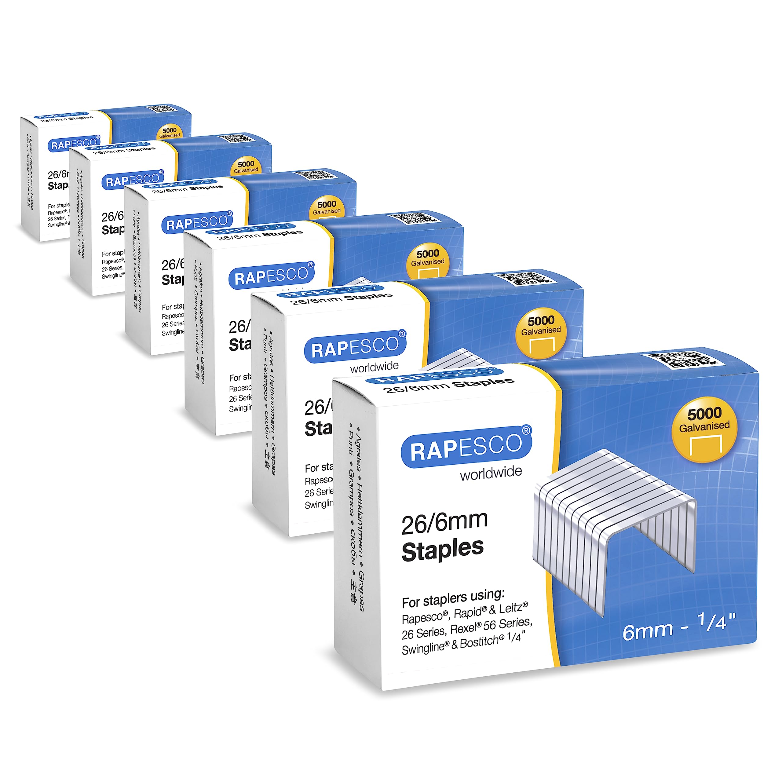 RAPESCO 1735 Staples Business Pack - 26/6mm (No.56) Galvanised Steel, 30000 Count 1