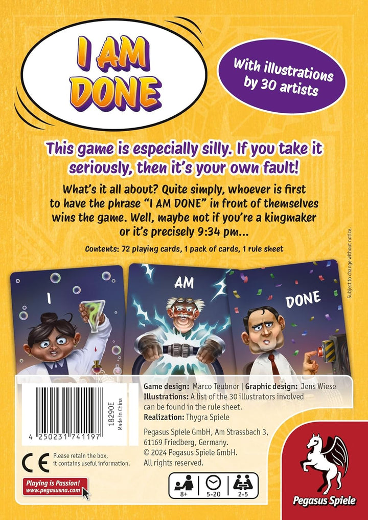Pegasus Spiele I am Done Card Game