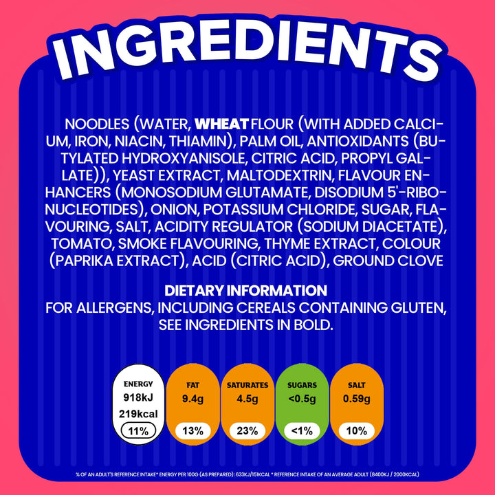 Batchelors Super Noodles Bacon Flavour Instant Snack 90g