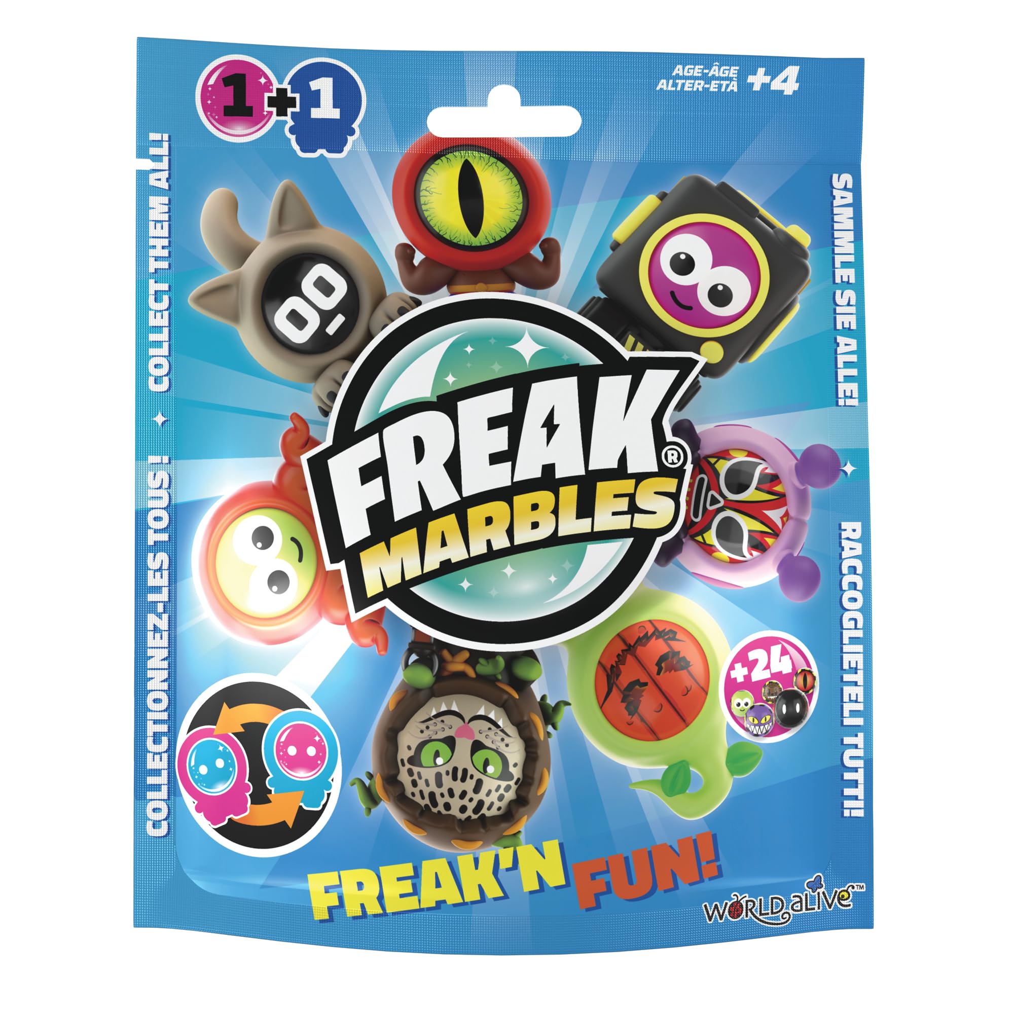 Freak Marbles Blind Pack - Collectible Character Figures with Unique Powers and Skins 9