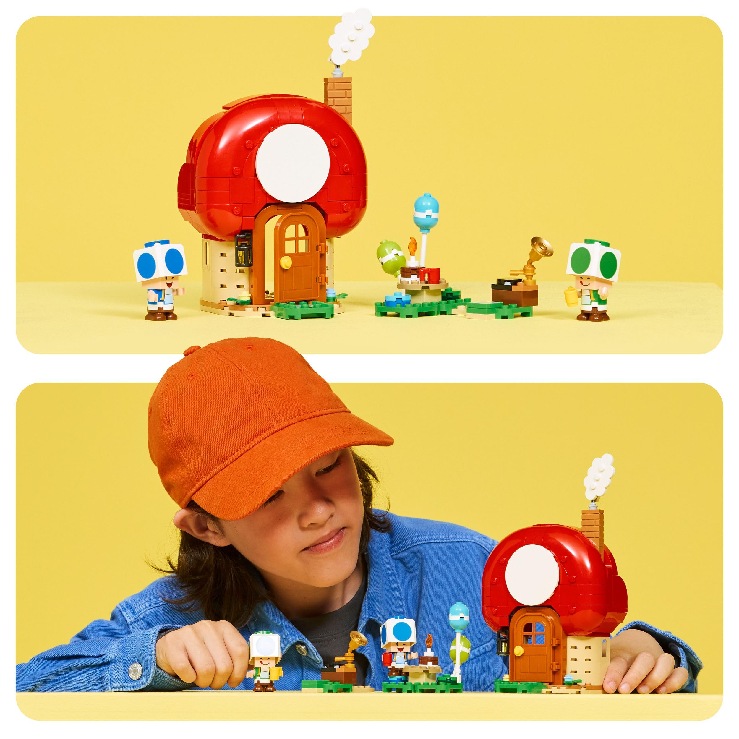 LEGO Super Mario Party at Toad's House Playset - 276-Piece Building Set with Blue & Green Toad Figures for Ages 7+ 10