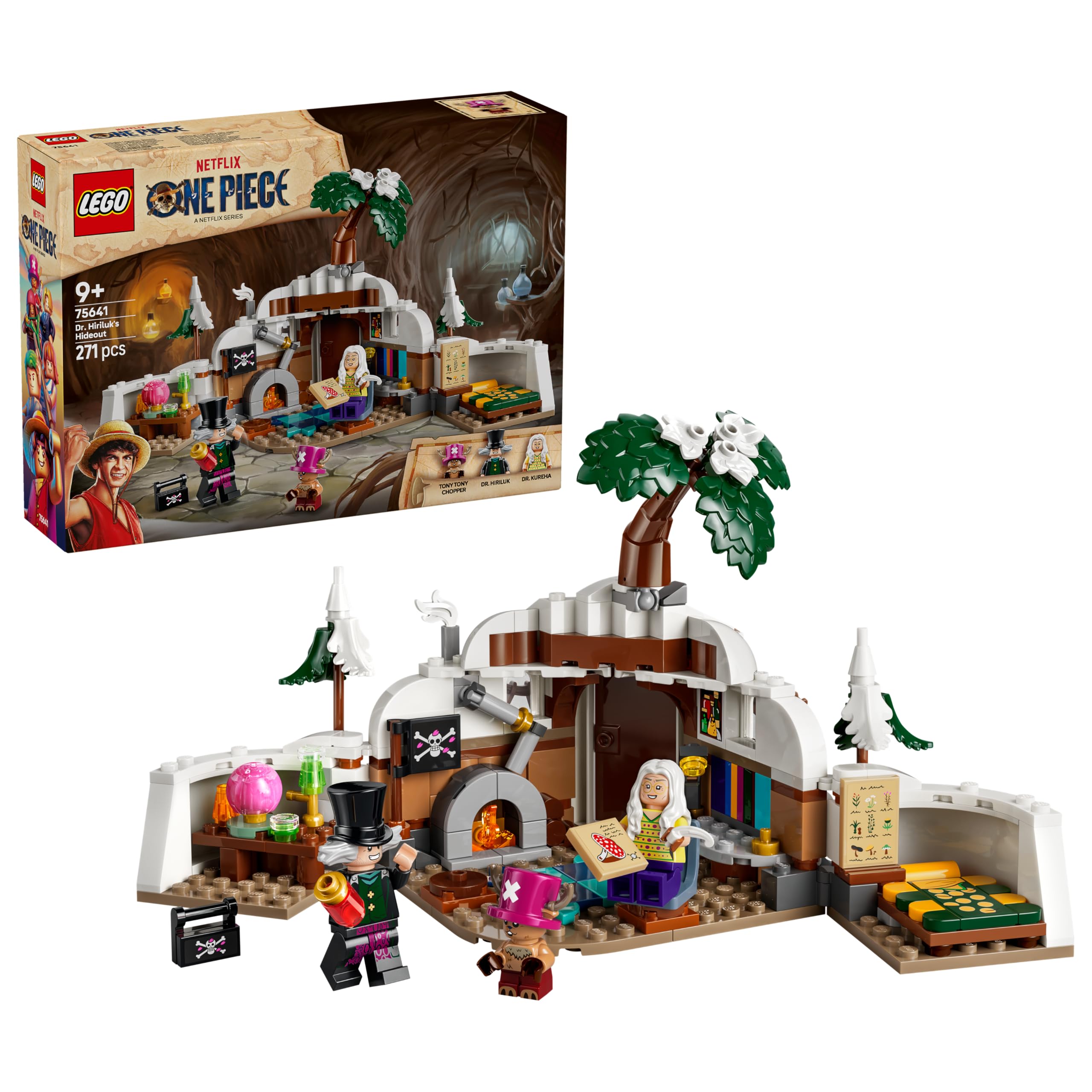 LEGO ONE PIECE Dr. Hiriluk's Hideout Building Set | 3 Minifigures | Ages 9+ 1
