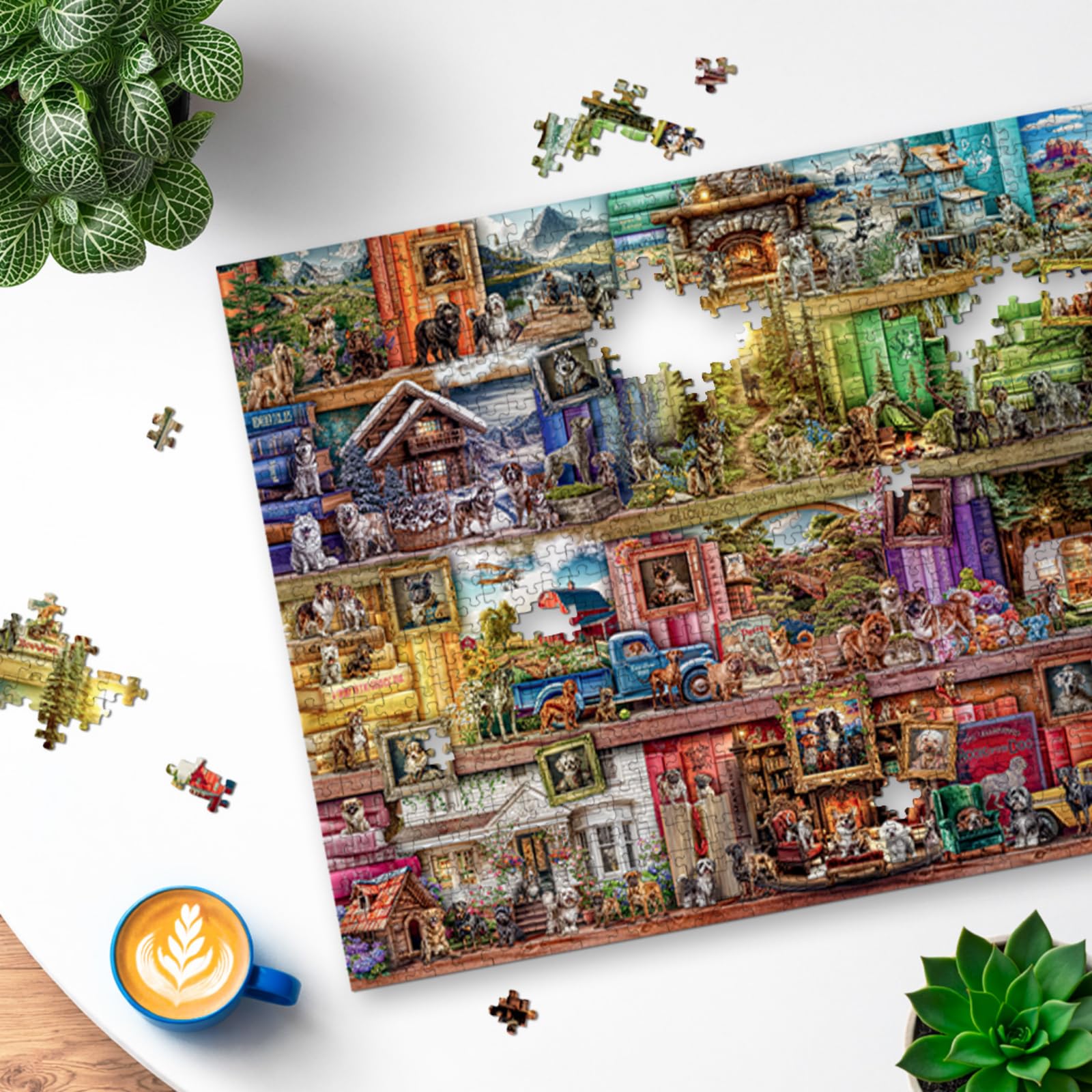 Ravensburger Library of Dogs 1000 Piece Jigsaw Puzzle | Premium Quality, FSC Certified 5