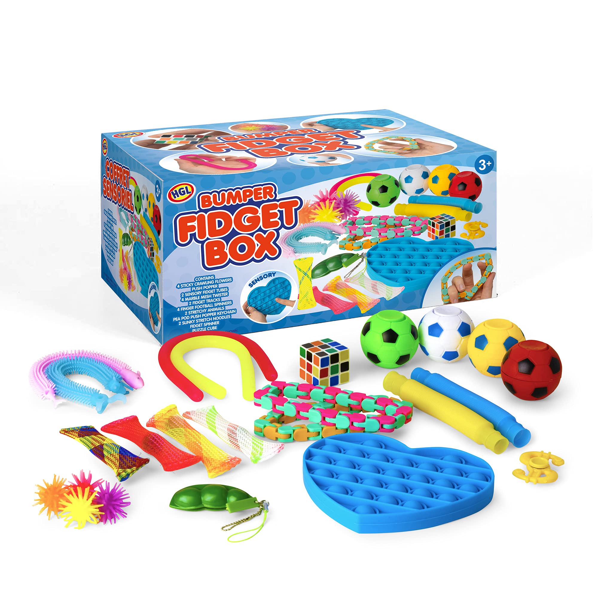 HGL Fidget Box SV21083 - 24 Piece Assorted Fidget Toy Pack | Plastic | Ages 3+