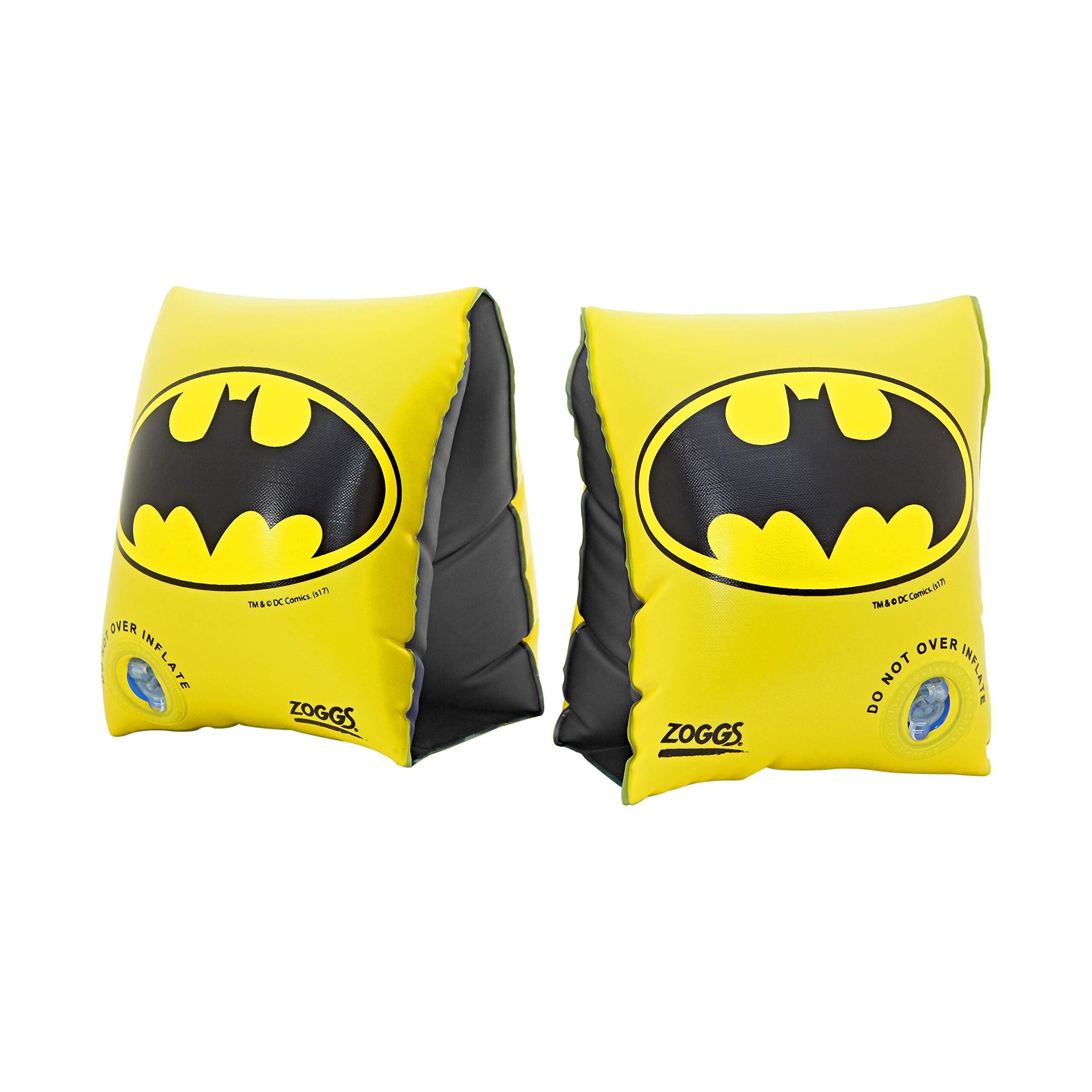 Zoggs Batman Inflatable Armbands - 1-6 Years | Heavy Duty Vylux | Easy Inflate Valves