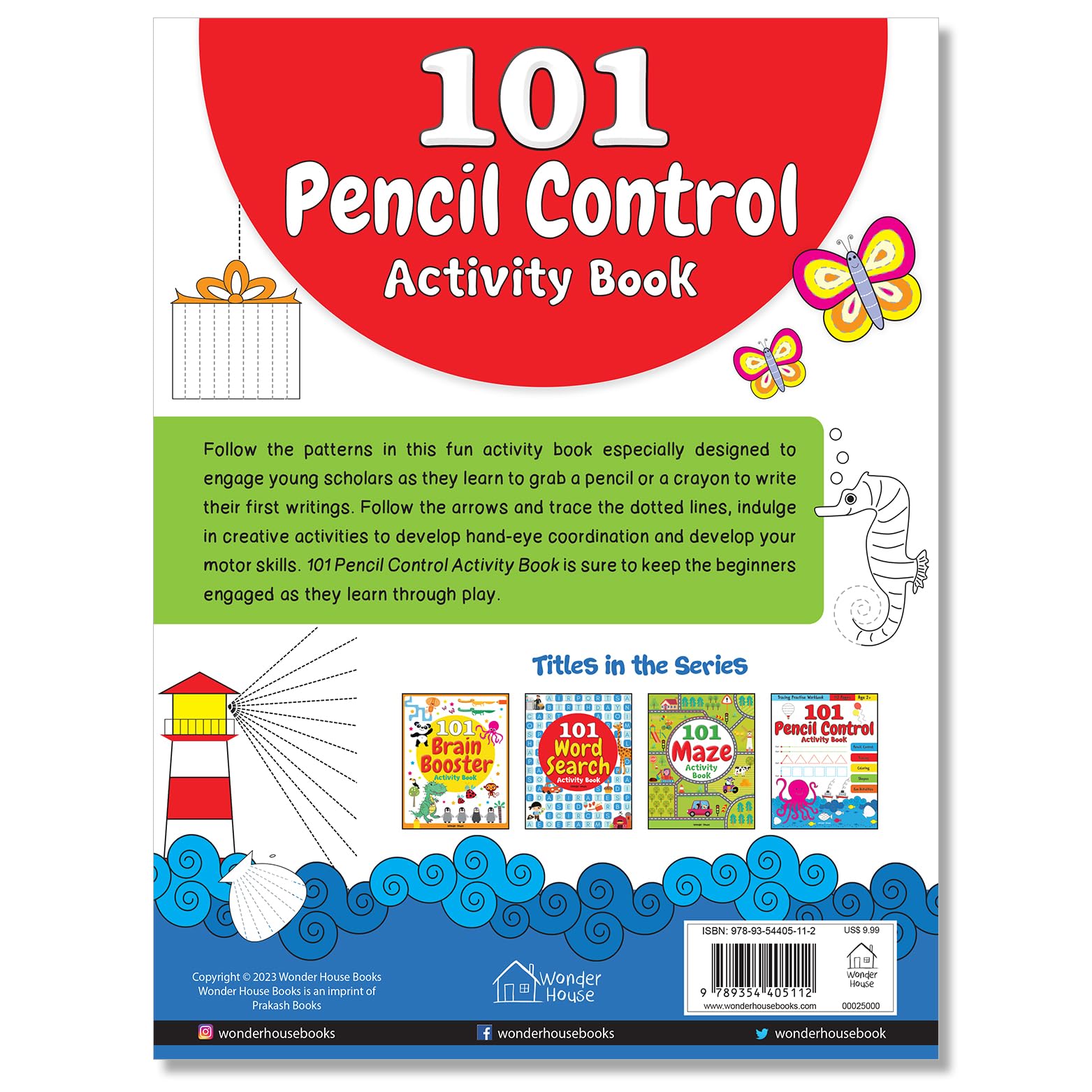 Wonder House 101 Pencil Control Activity Book - Tracing Practice for Ages 2+ 2