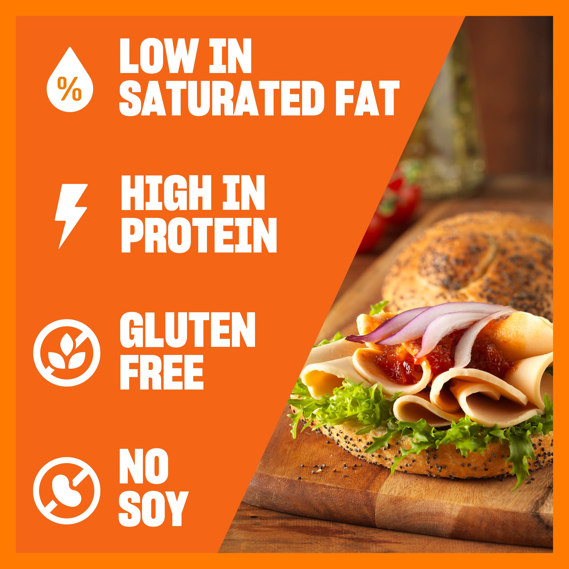 Quorn Ham Free Deli Slices - Meat Free, Low Saturated Fat | 170g Pack 3
