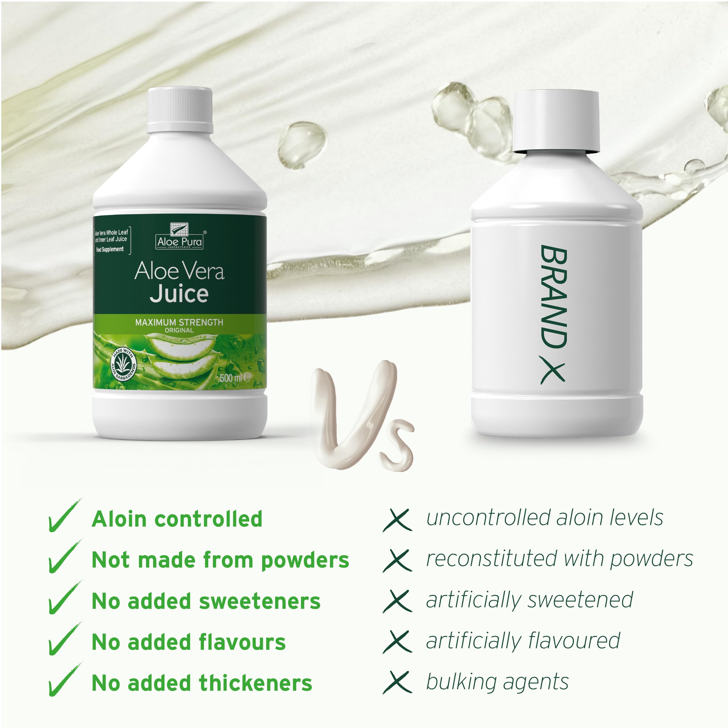 Aloe Pura Maximum Strength Aloe Vera Juice - Natural, Vegan, 500 ml Liquid 4