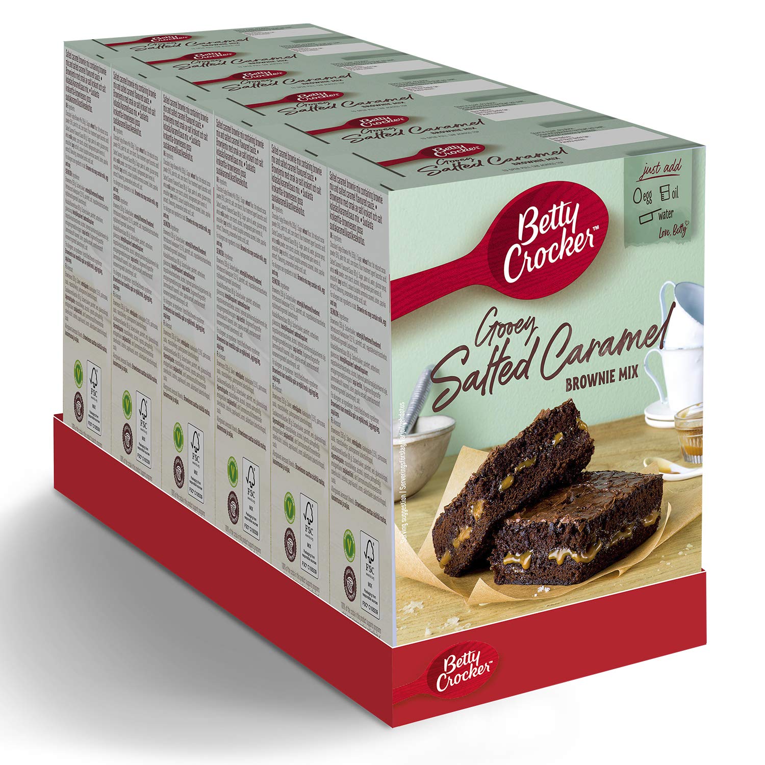 Betty Crocker - Delights Gooey Salted Caramel Brownie Cake Mix 430g 3