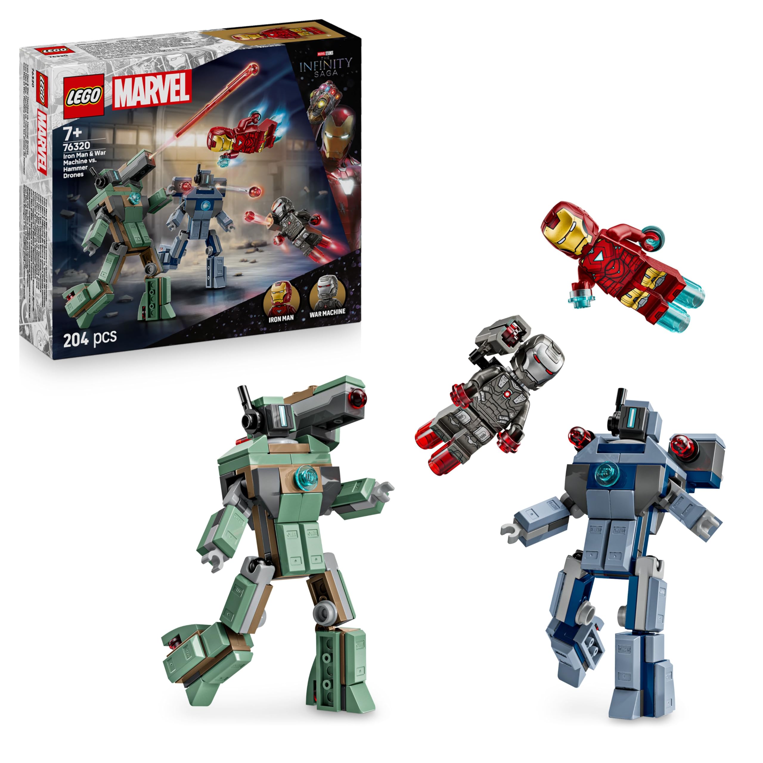LEGO Marvel Iron Man & War Machine vs. Hammer Drones (76320) - Building Set