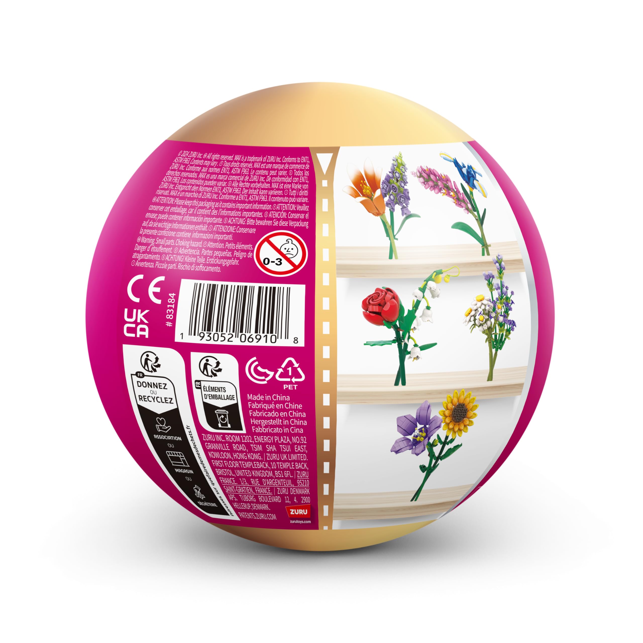 MAX Premium Flowers Building Bricks Collection - 10 to Collect, 243 Pieces per Capsule 14