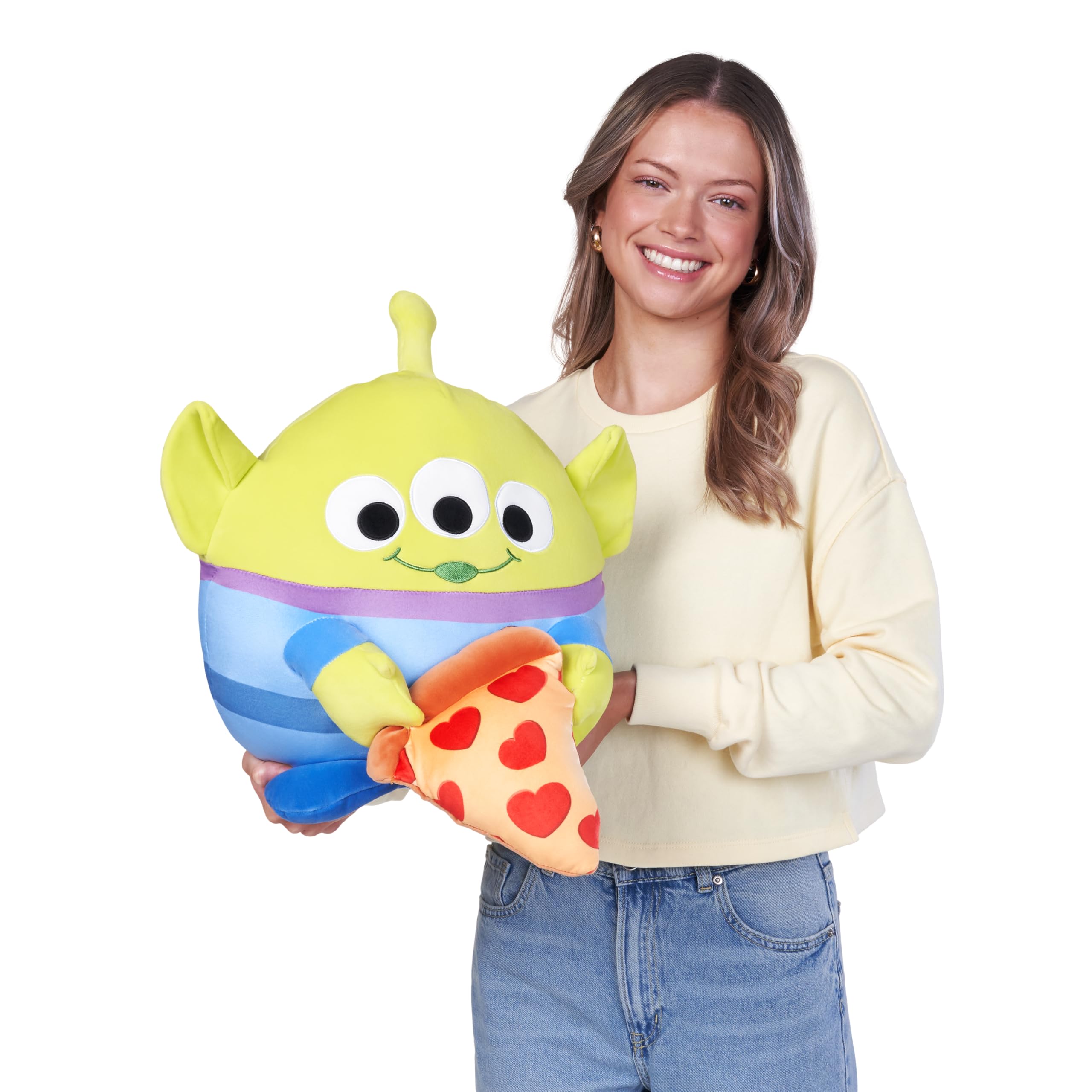 Snackles Disney 14-inch Plush Alien & Pizza Stuffed Toy by ZURU | Super-Soft Polyester 6