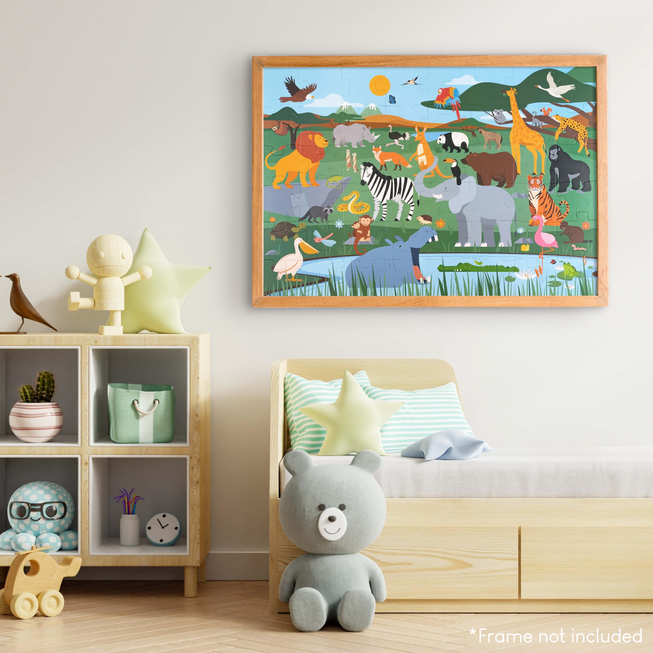 BONNYCO Giant Jungle Floor Puzzle - 48 Large Pieces | 92 cm x 62 cm | Ages 2-99 7