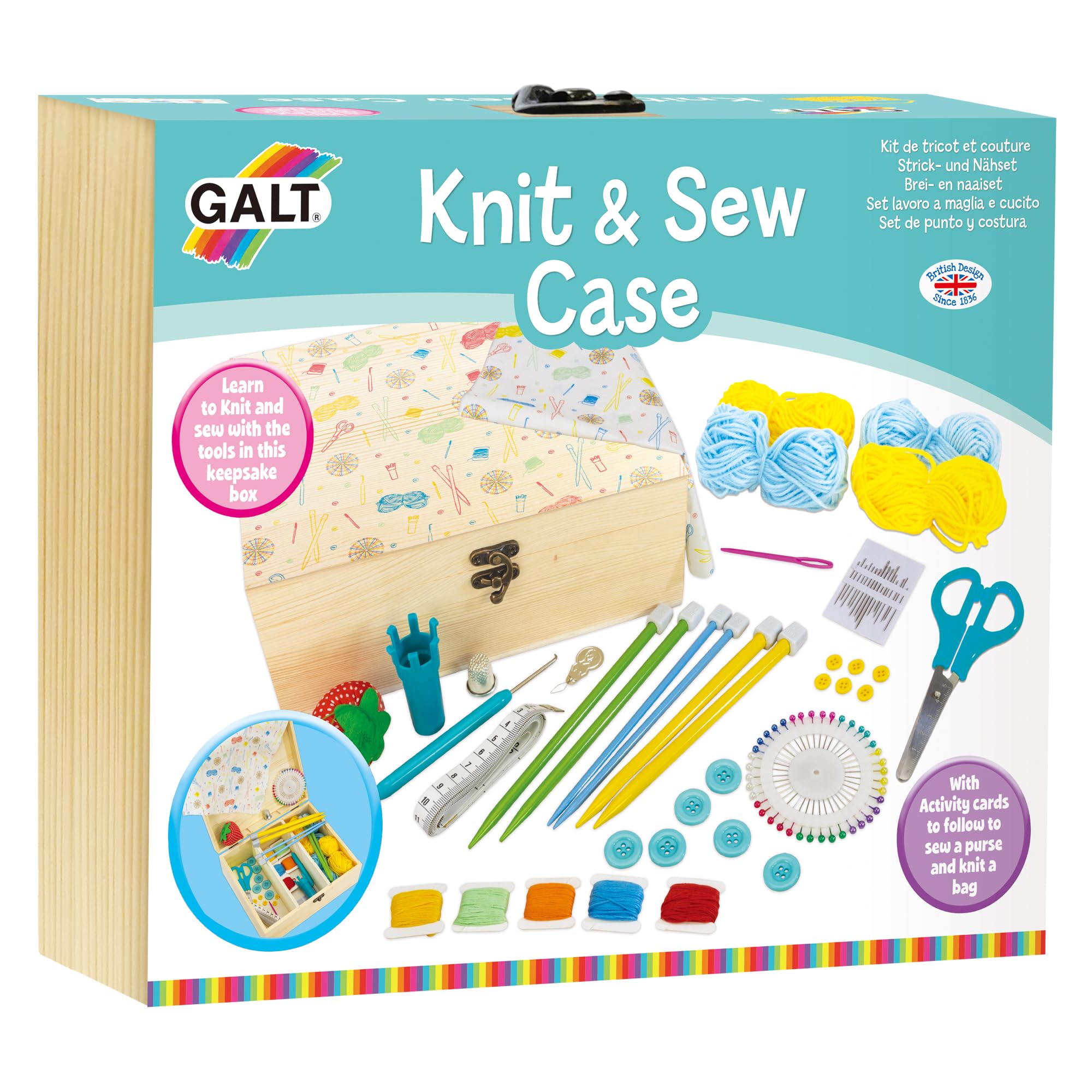 Galt Knit and Sew Kit - Creative Craft Set for Kids 7 Years and Up