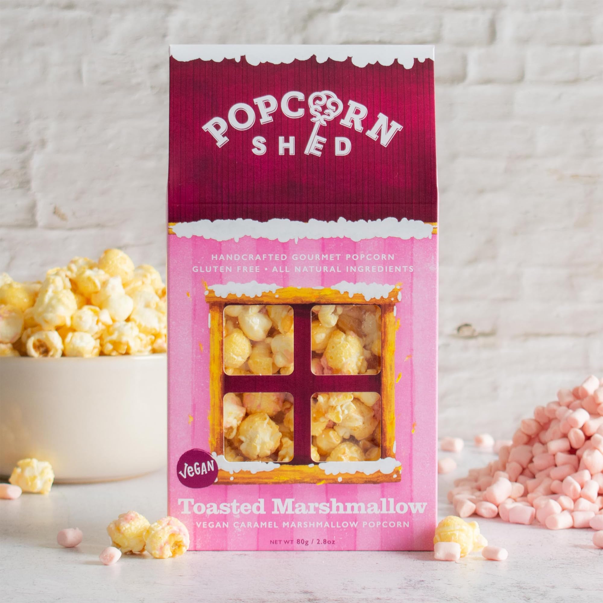 Popcorn Shed Toasted Marshmallow Gourmet Popcorn (1 x80g) - Vegan, Low Calorie, Perfect for Movie Nights & Gifting 6