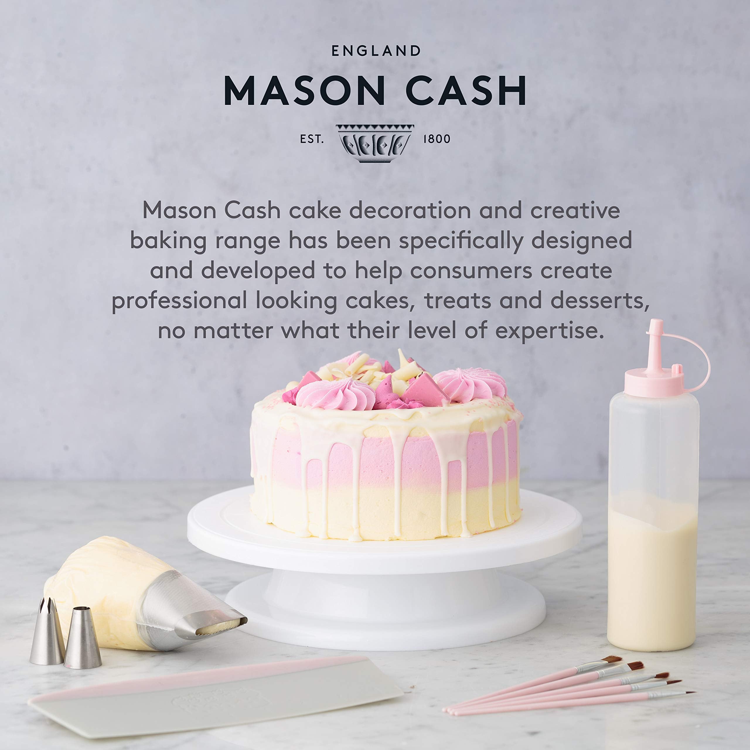 Mason Cash Happy Birthday Cake Topper - Gold Paperboard Decoration | 30 x 21 cm 6