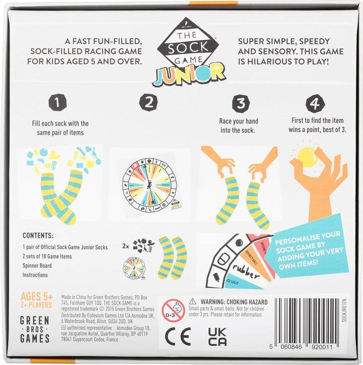 Green Brothers Games The Sock Game Junior Family Board Game for Kids Ages 5+
