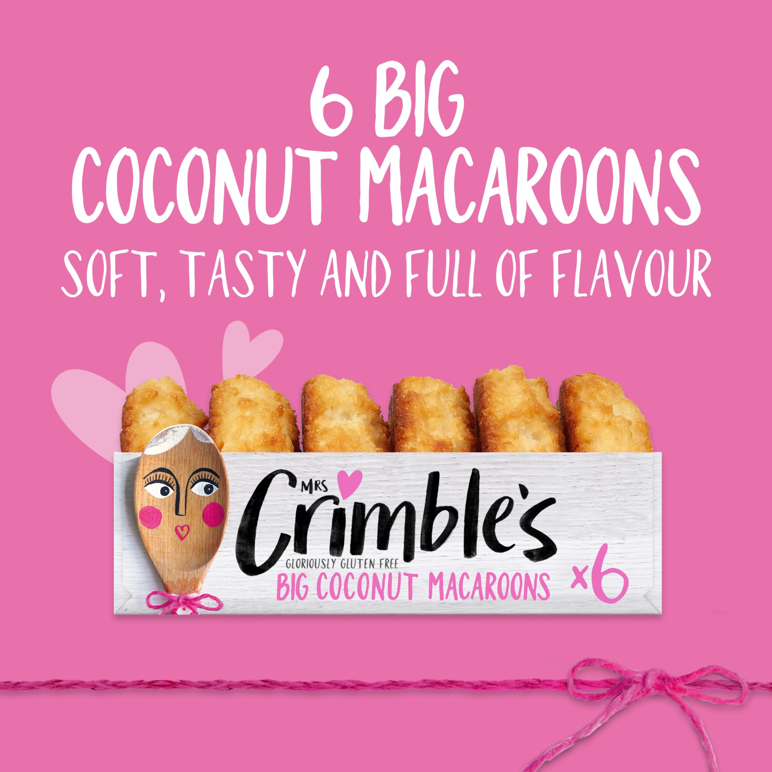 Mrs Crimbles Big Coconut Macaroons - Gluten-Free, Vegetarian | 6 Count (180g) 3