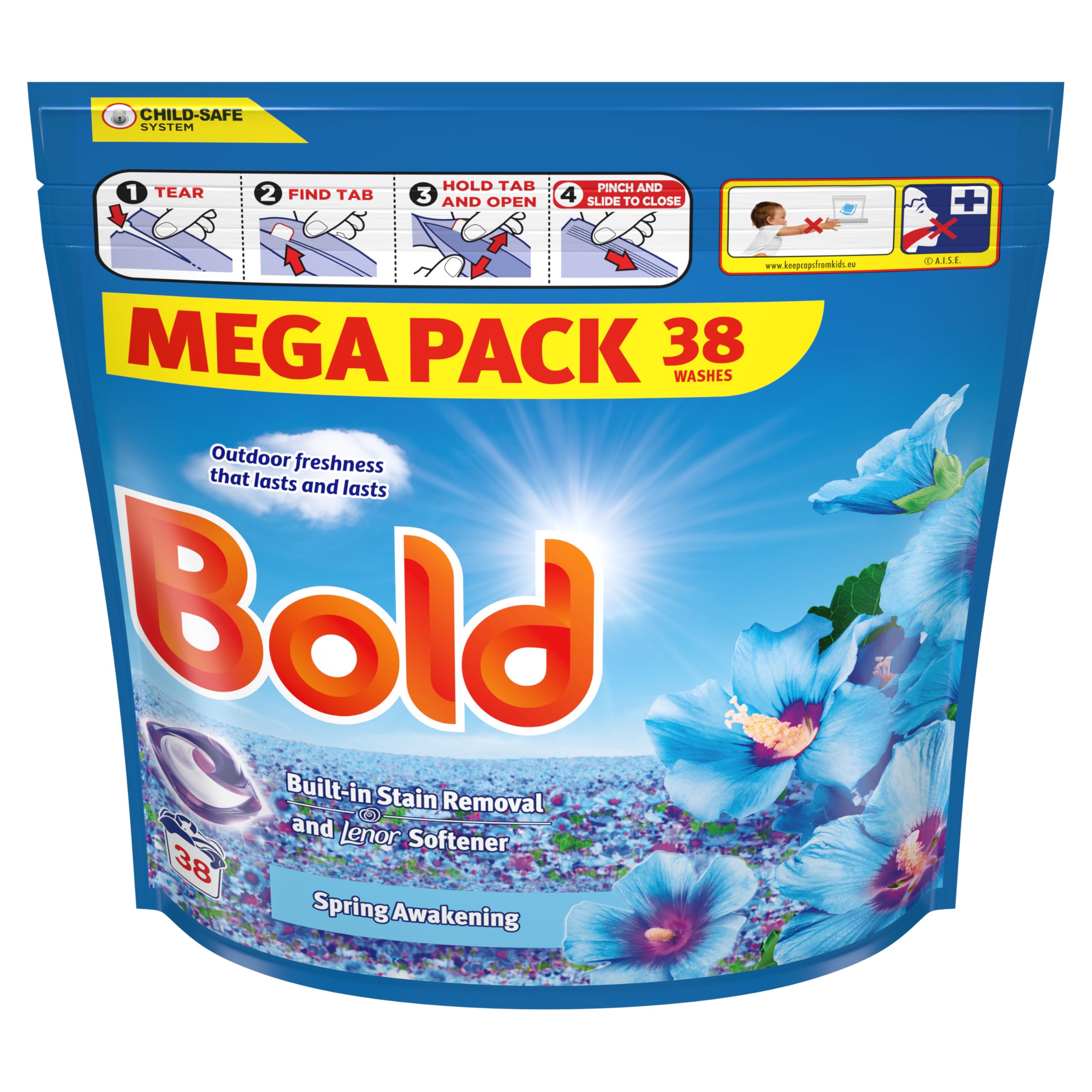 Bold PODS Spring Awakening Washing Liquid Laundry Detergent Capsules, 38 Washes 6