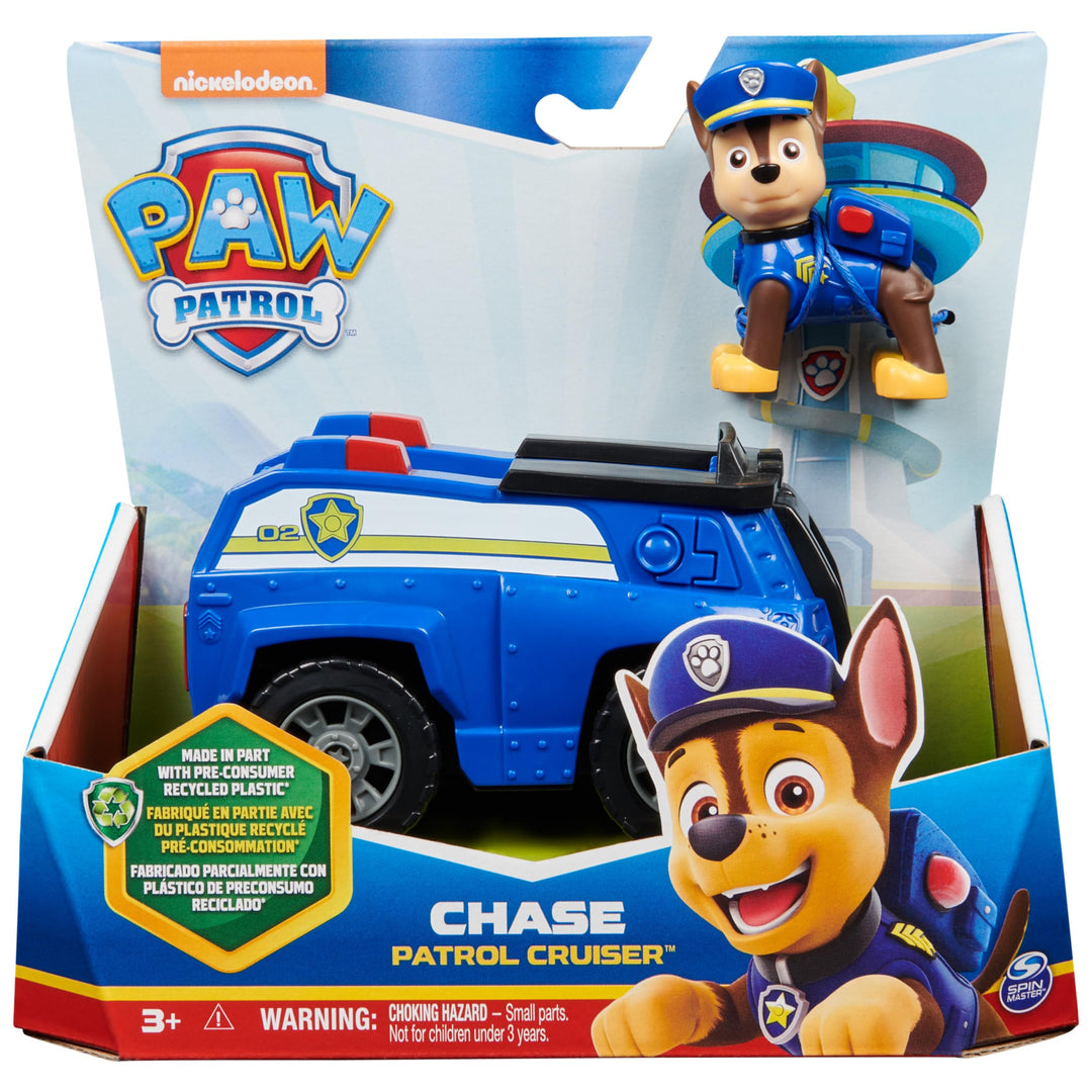 Chase's Patrol Cruiser - PAW Patrol Toy Car with Collectible Action Figure for Kids 3+
