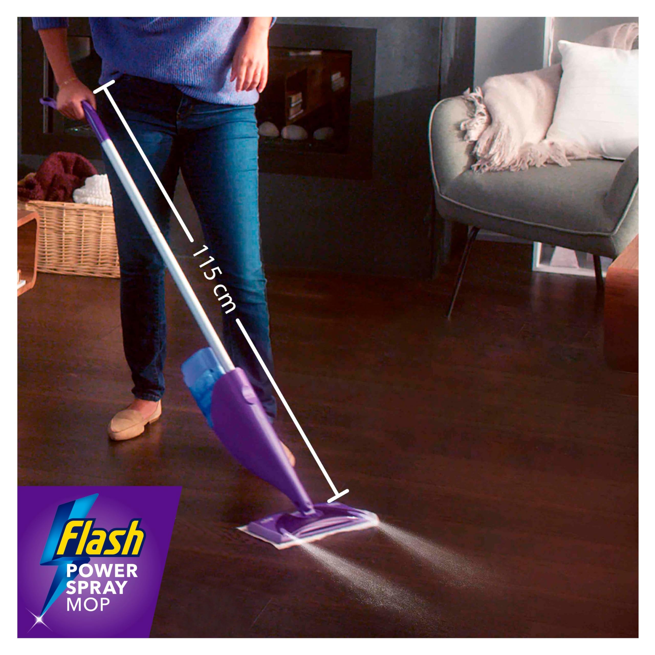 FLASH Power Spray Mop Floor Cleaner Starter Kit | Includes 1 Washable Pad & 2 Disposable Pads 2