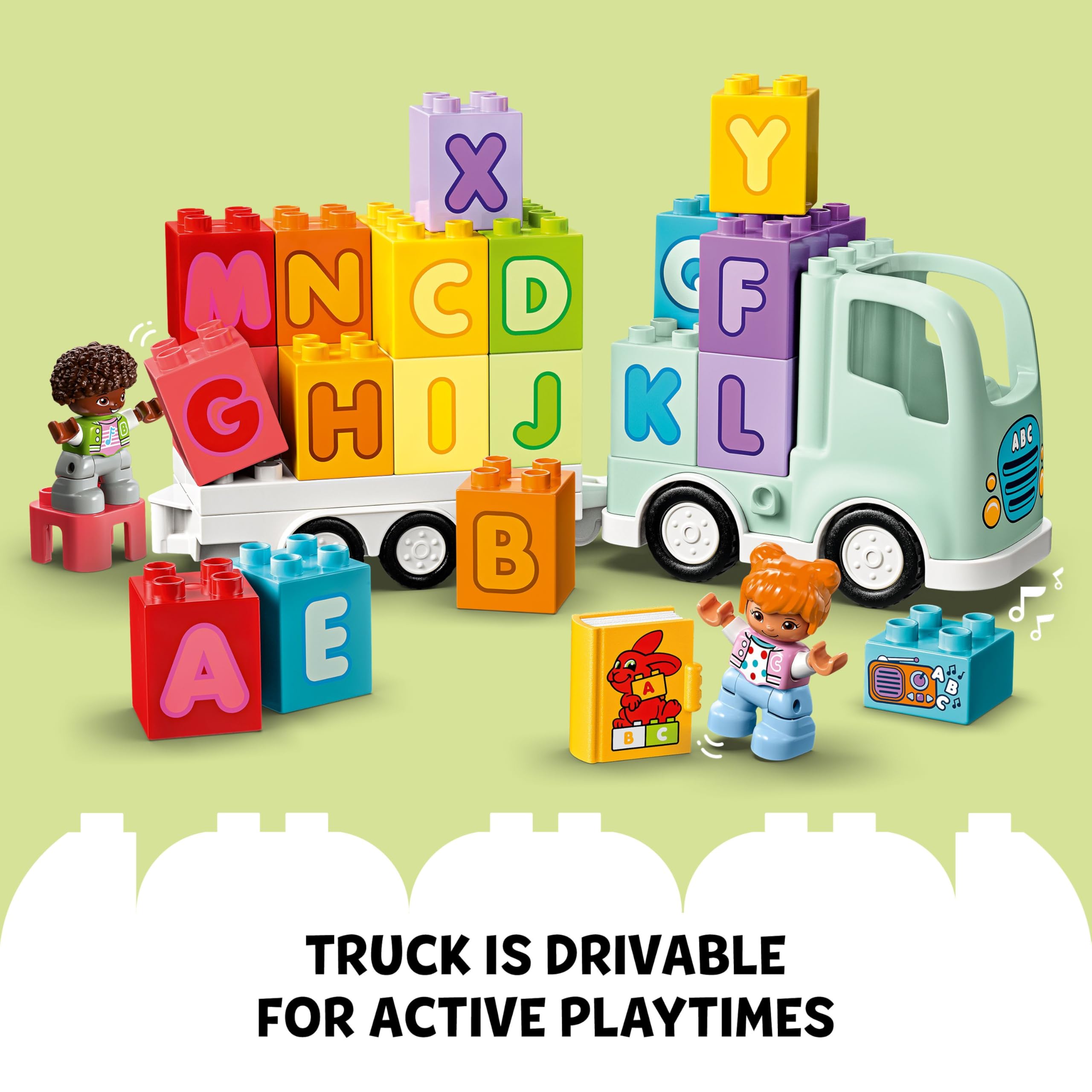 LEGO DUPLO Town Alphabet Truck Toy for Toddlers, Boys & Girls Aged 2 Plus, ABC Learning Set 10421 5