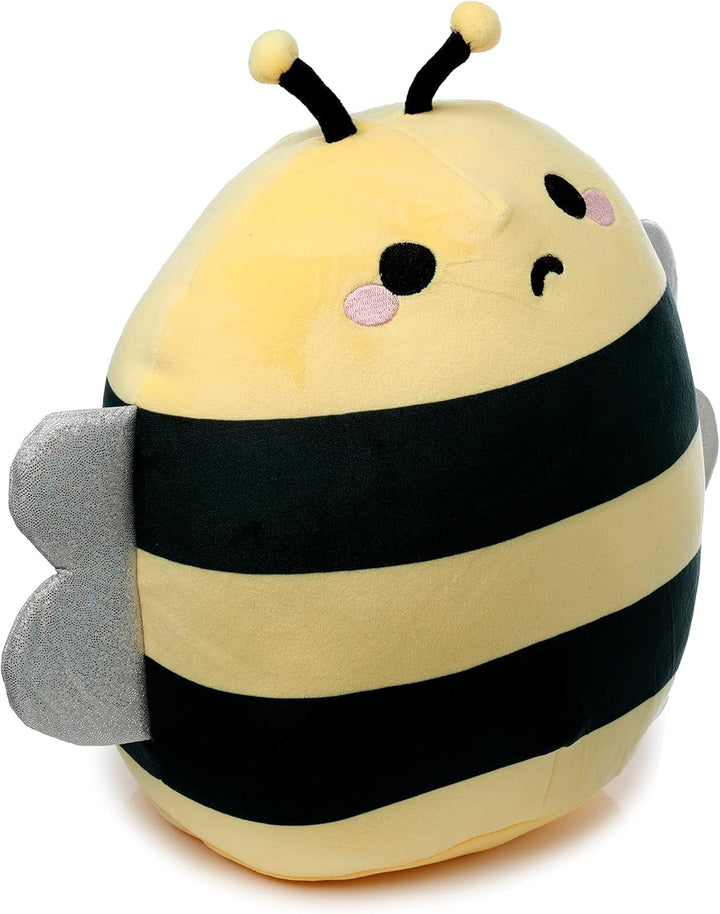 Puckator CUSH330 Squidglys Bobby the Bee Adorabugs Plush Toy - Soft Velboa Plush for Ages 3+