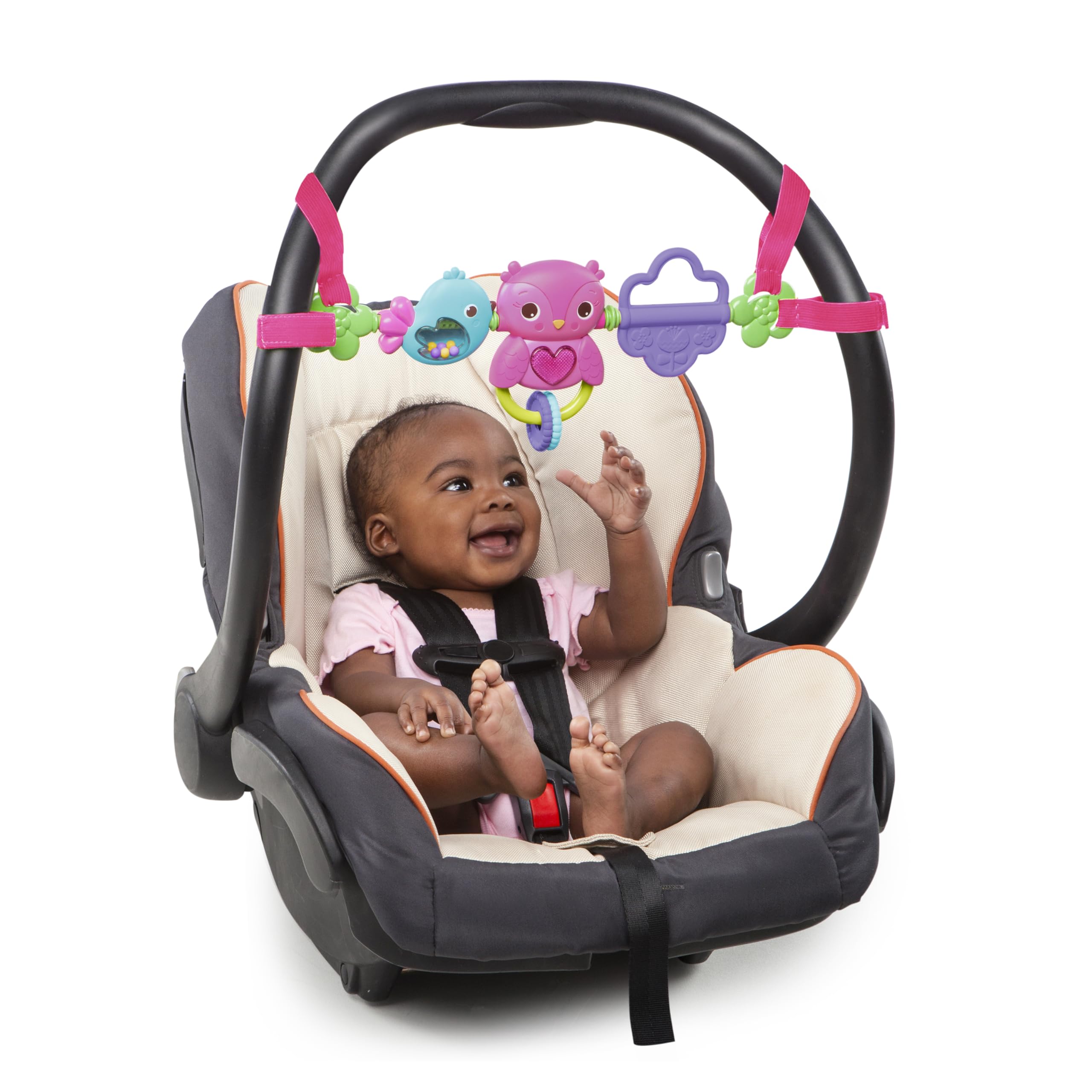 Bright Starts Busy Birdies Carrier Toy Bar - Musical with Lights | Attaches to Most Carriers 1