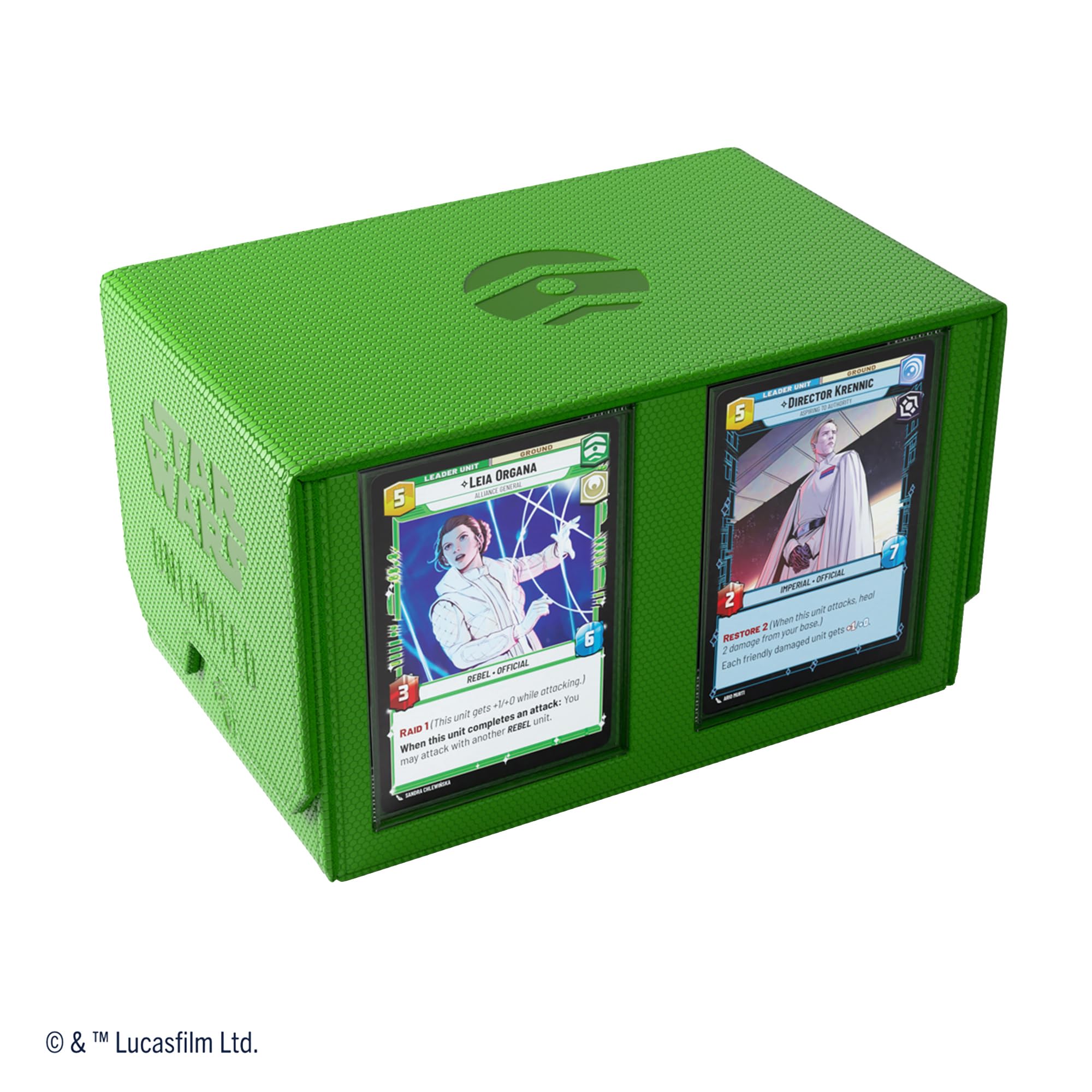 Gamegenic Star Wars Unlimited Double Deck Pod - Green | Holds 2 Double-Sleeved Decks | UV Protection