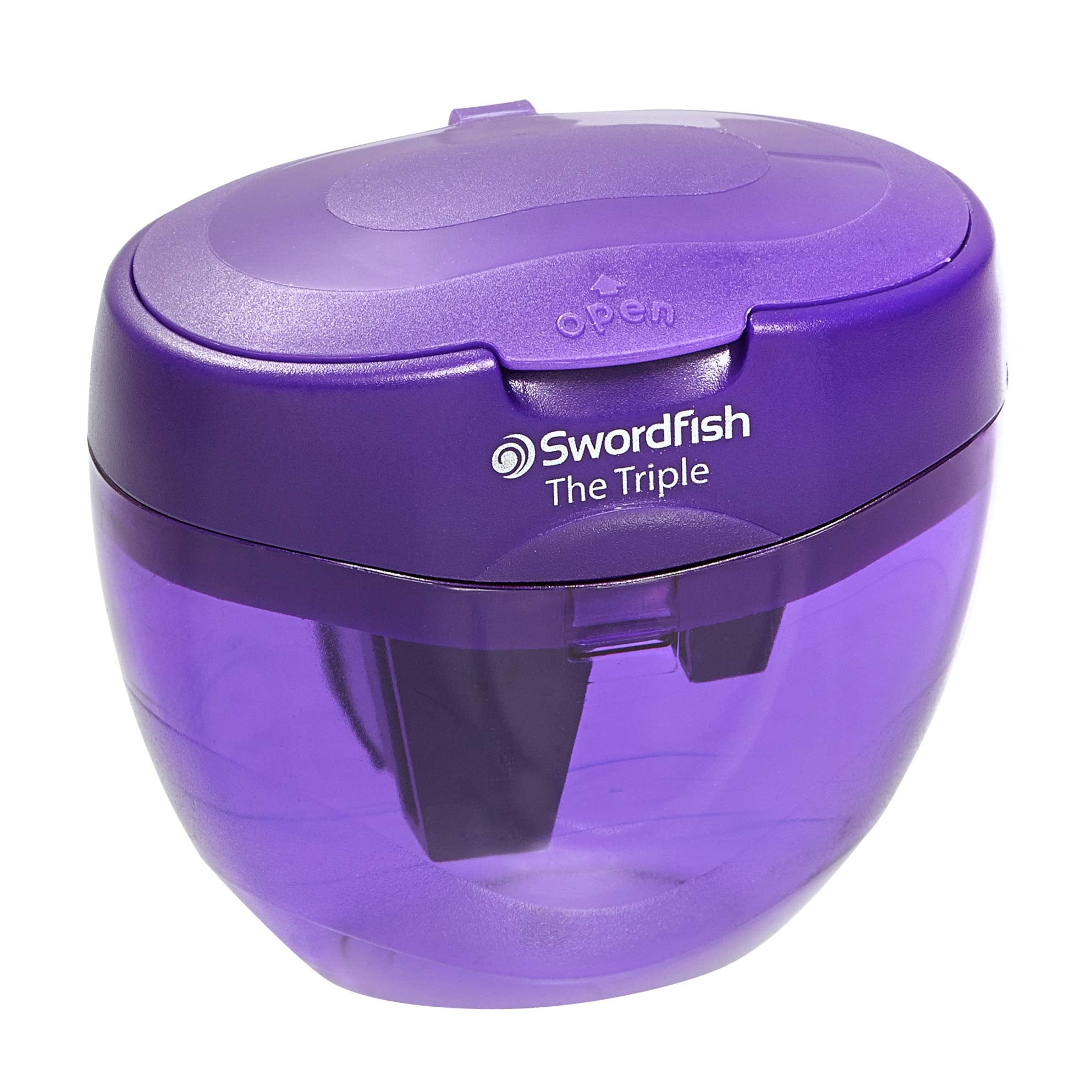 Swordfish The Triple Pencil Sharpener - 3 Holes for 8mm, 11mm, 16mm Pencils/Crayons | Mess-Free Canister 2