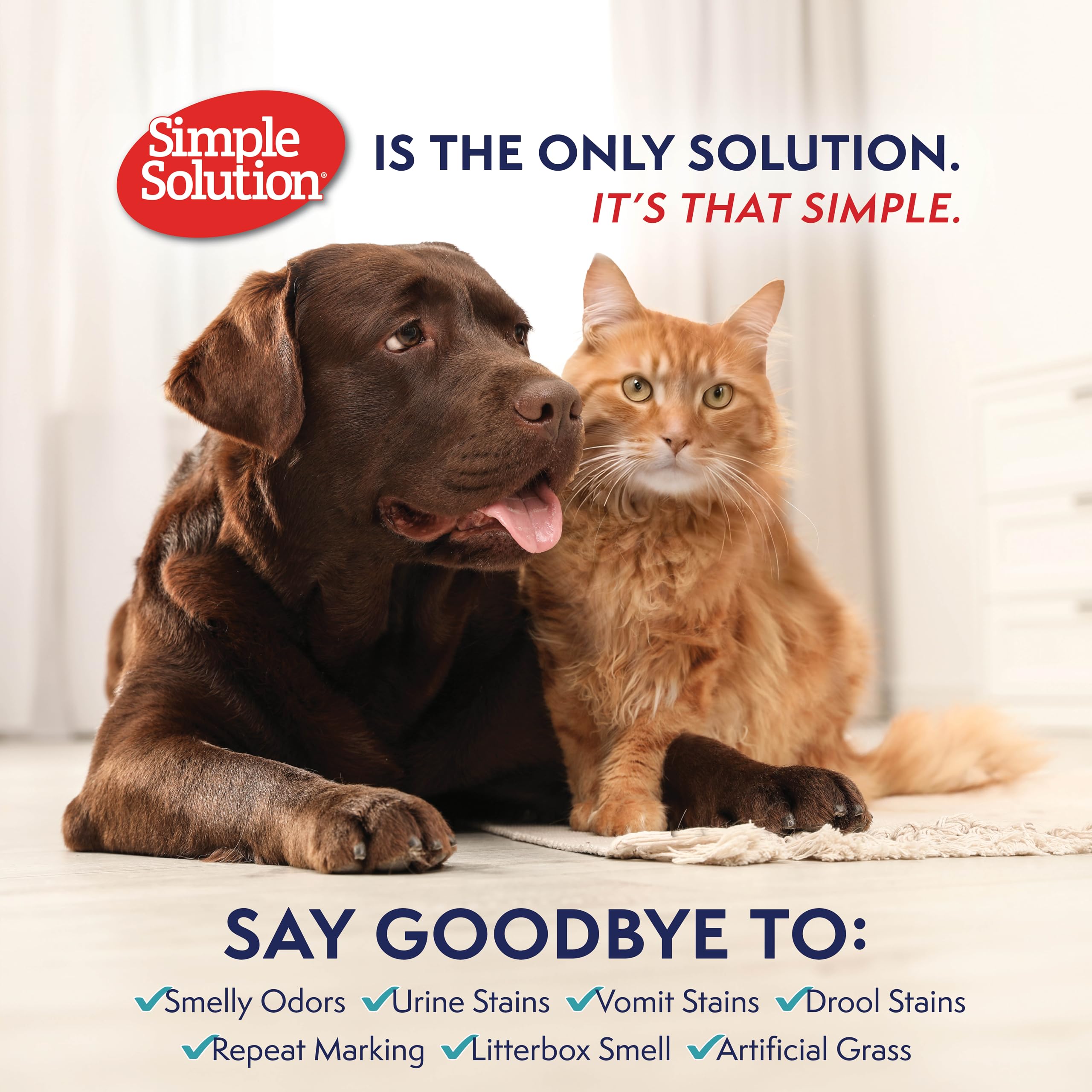 Simple Solution Extreme Pet Stain and Odour Remover - Triple Strength | 945ml | Fresh Scent 7